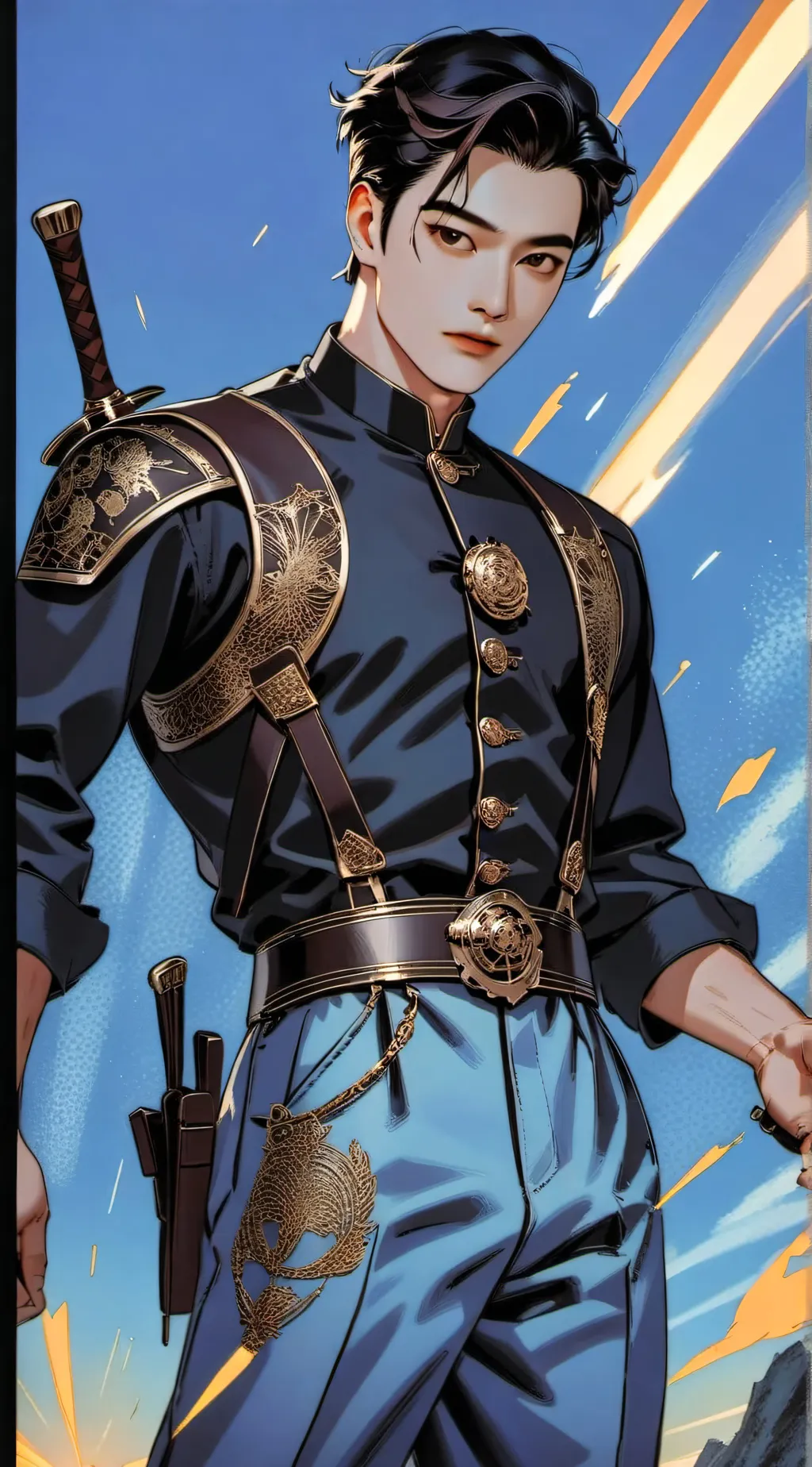 ai character: hyunjin  background