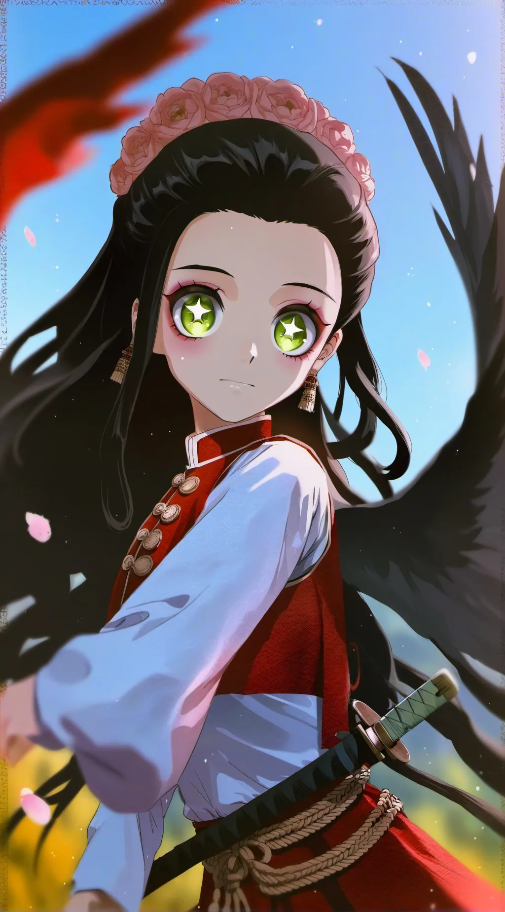 ai character: Demon slayer  background