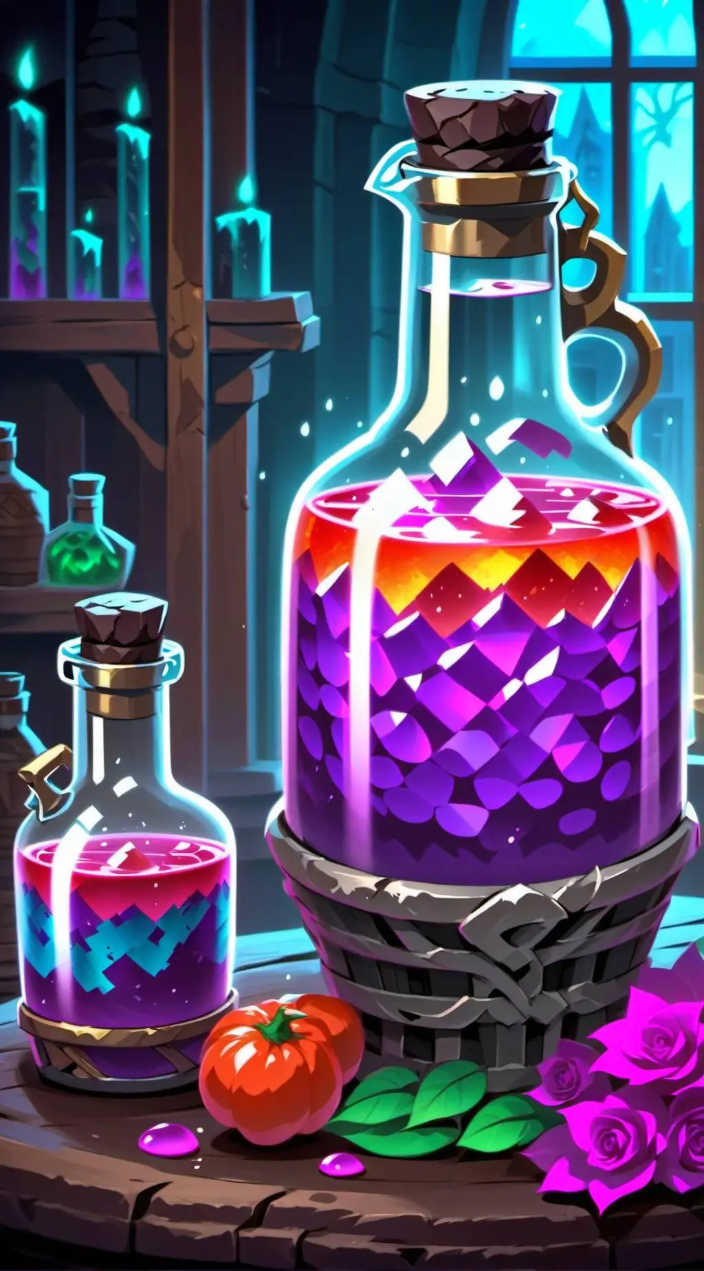 ai character: potion background