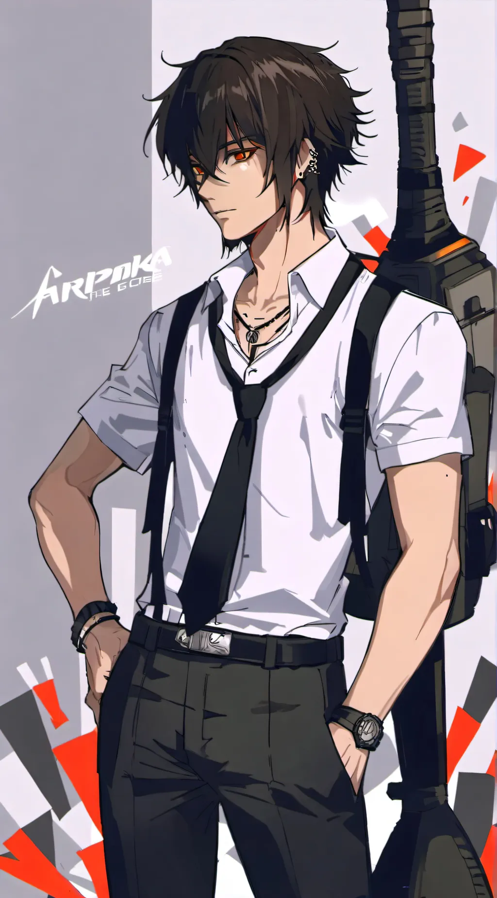 ai character: 👣💫🌀 background