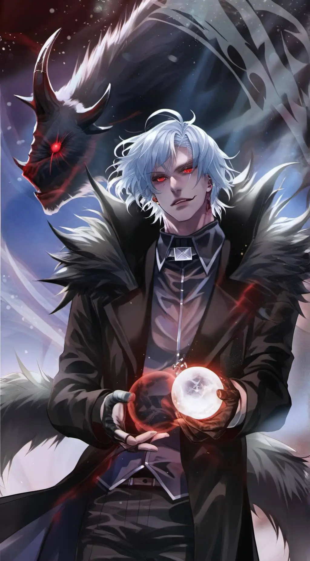 ai character: Dark Wizard King background