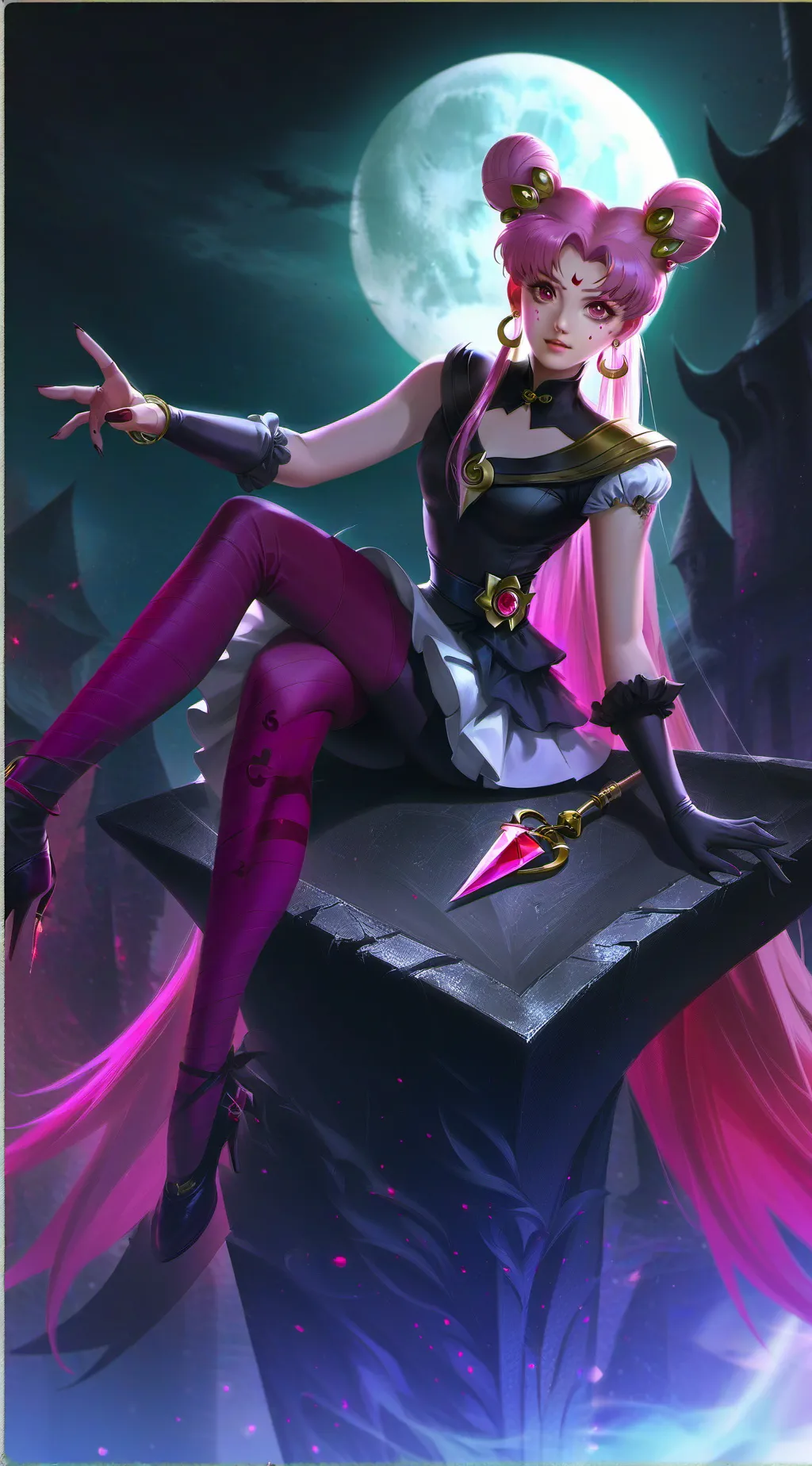 ai character: Rose Moon background