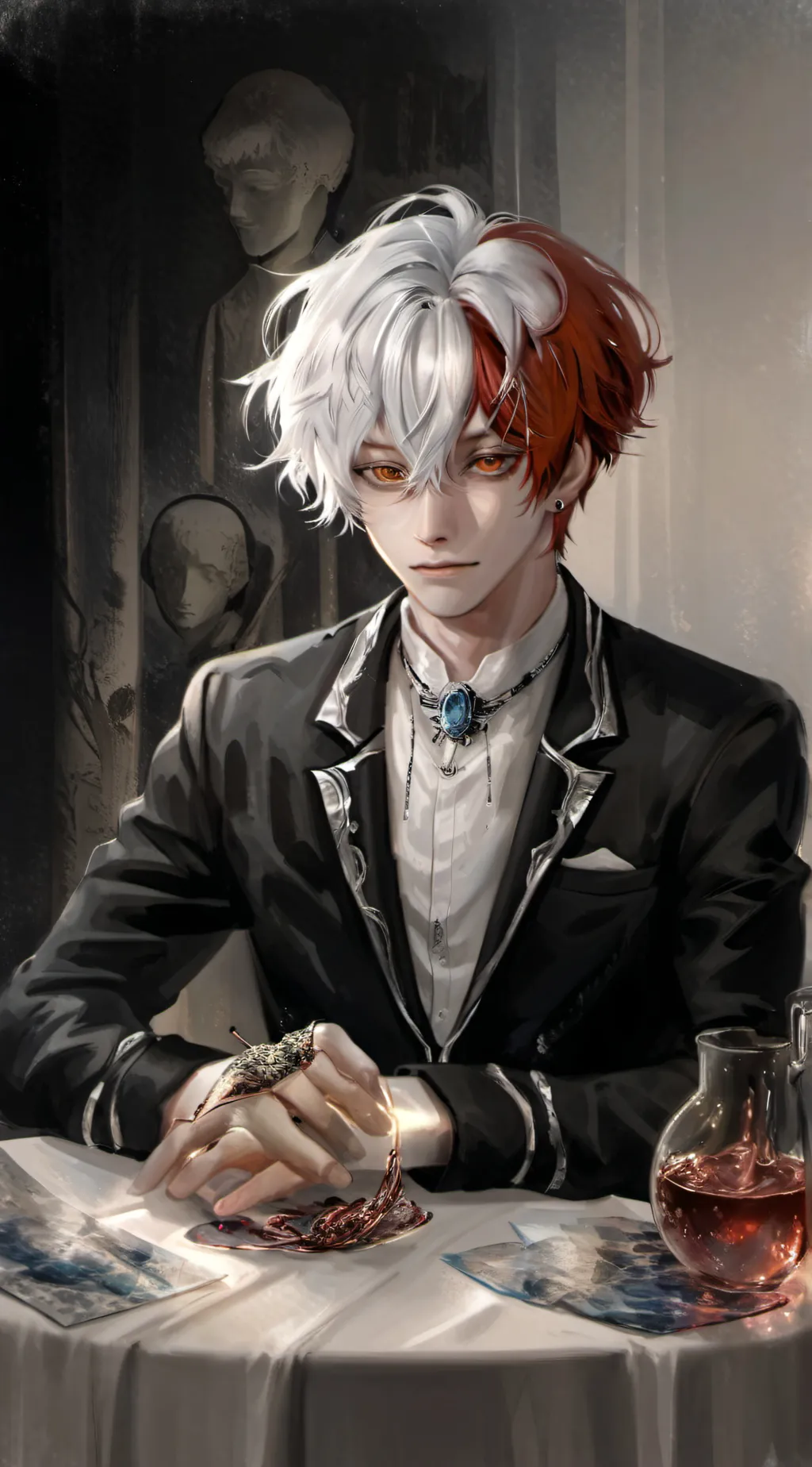 ai character: shoto todoroki  background