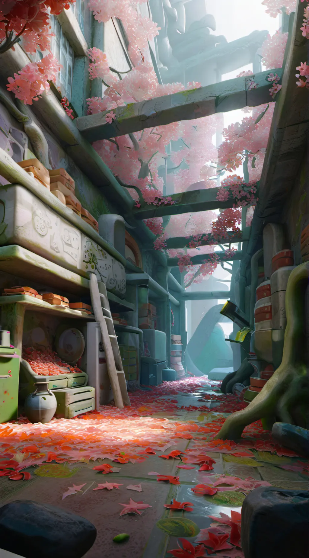 ai character: Run away  background