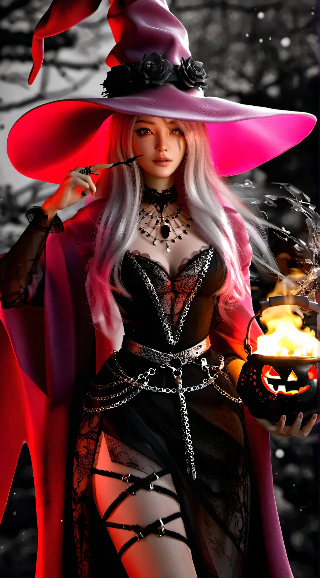 ai character: Nice witch background