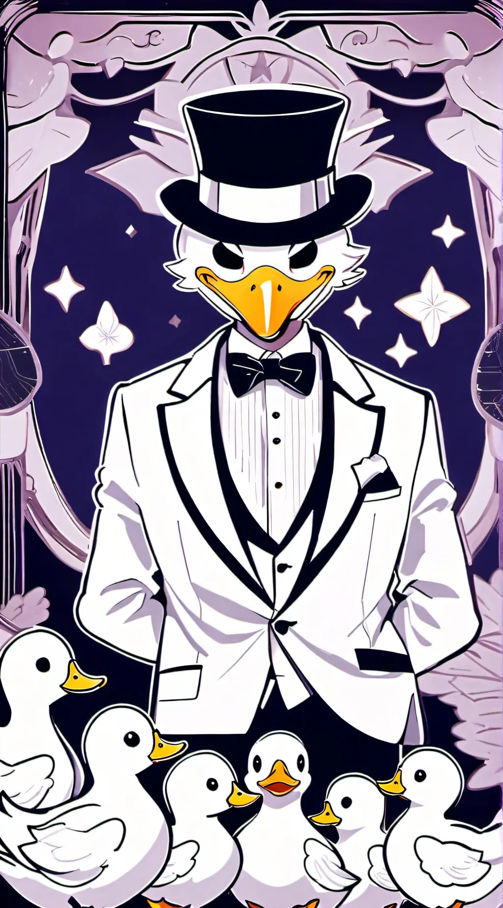 ai character: Fancy Duck background