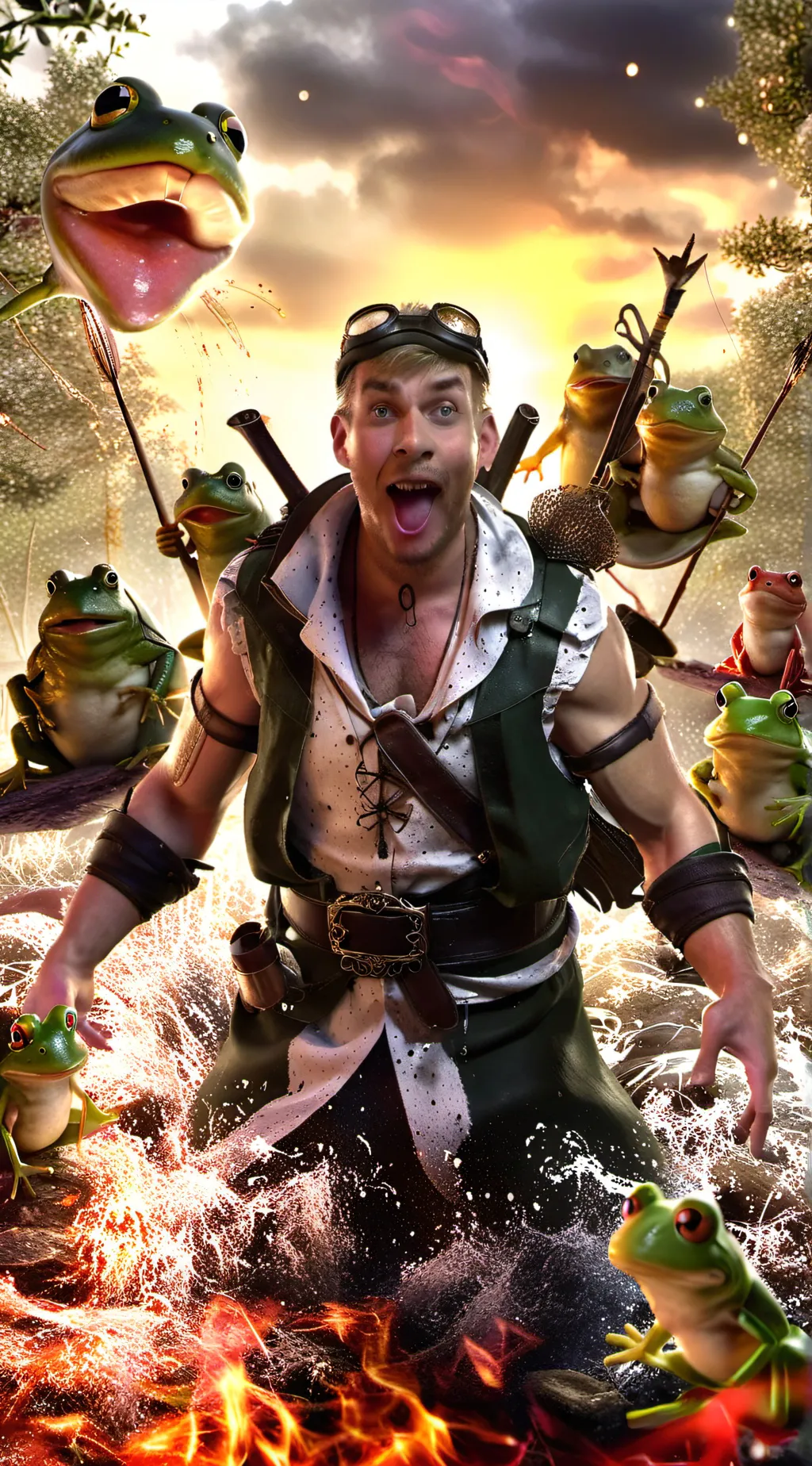 ai character: Forg god background