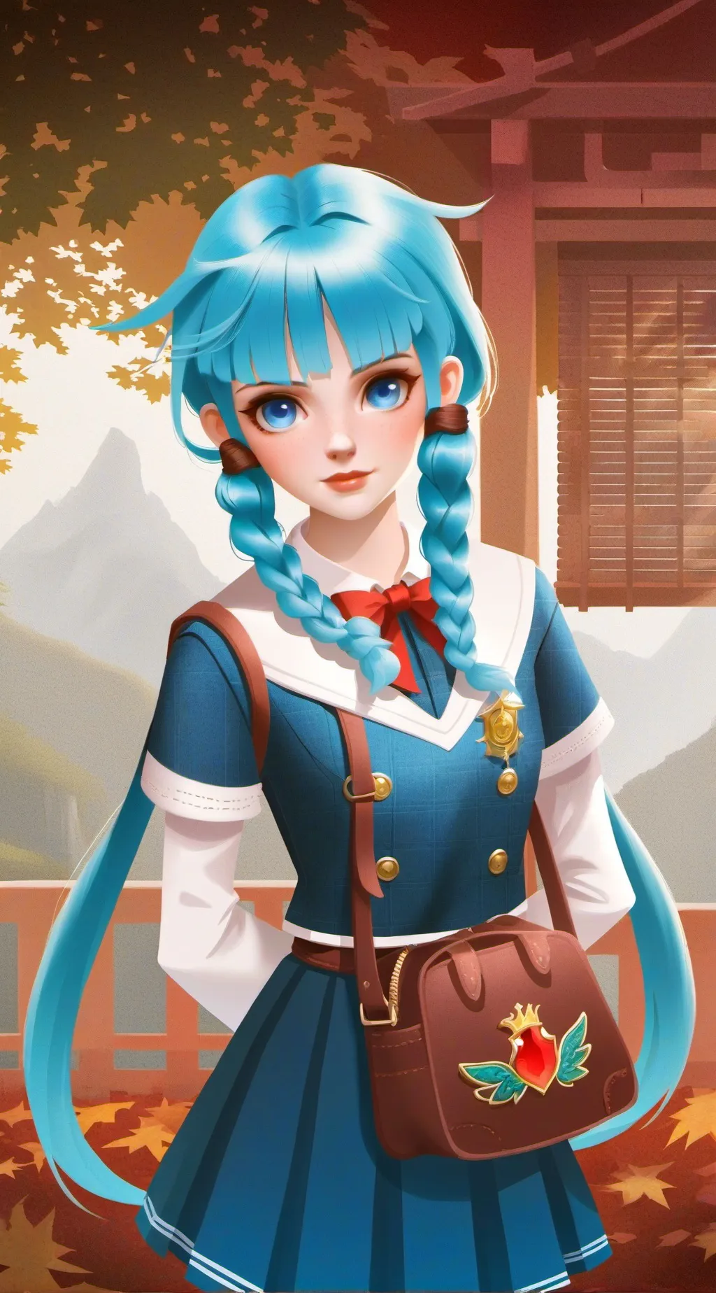ai character: Matsune Hiku background