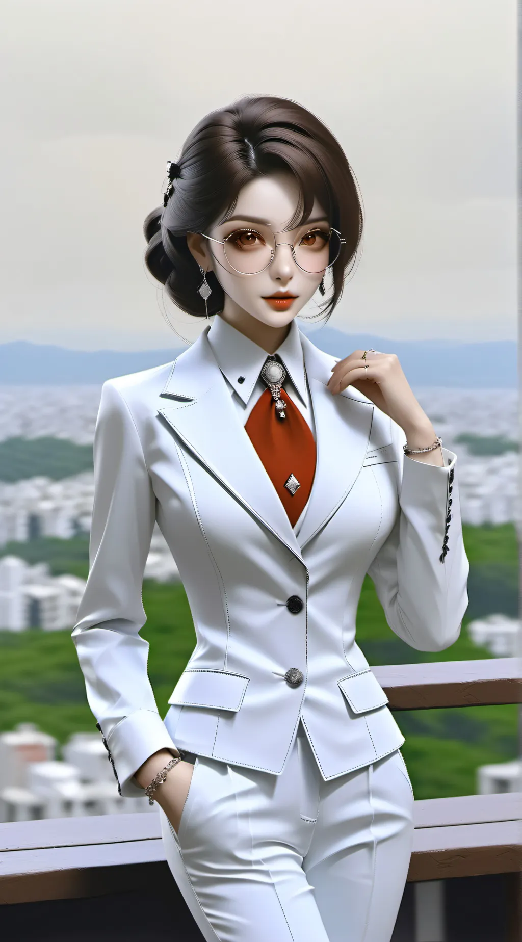 ai character: 艾薇·白鹤 background