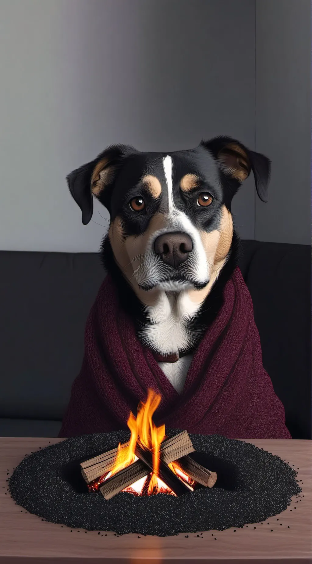 ai character: this is fine,WAZUP background