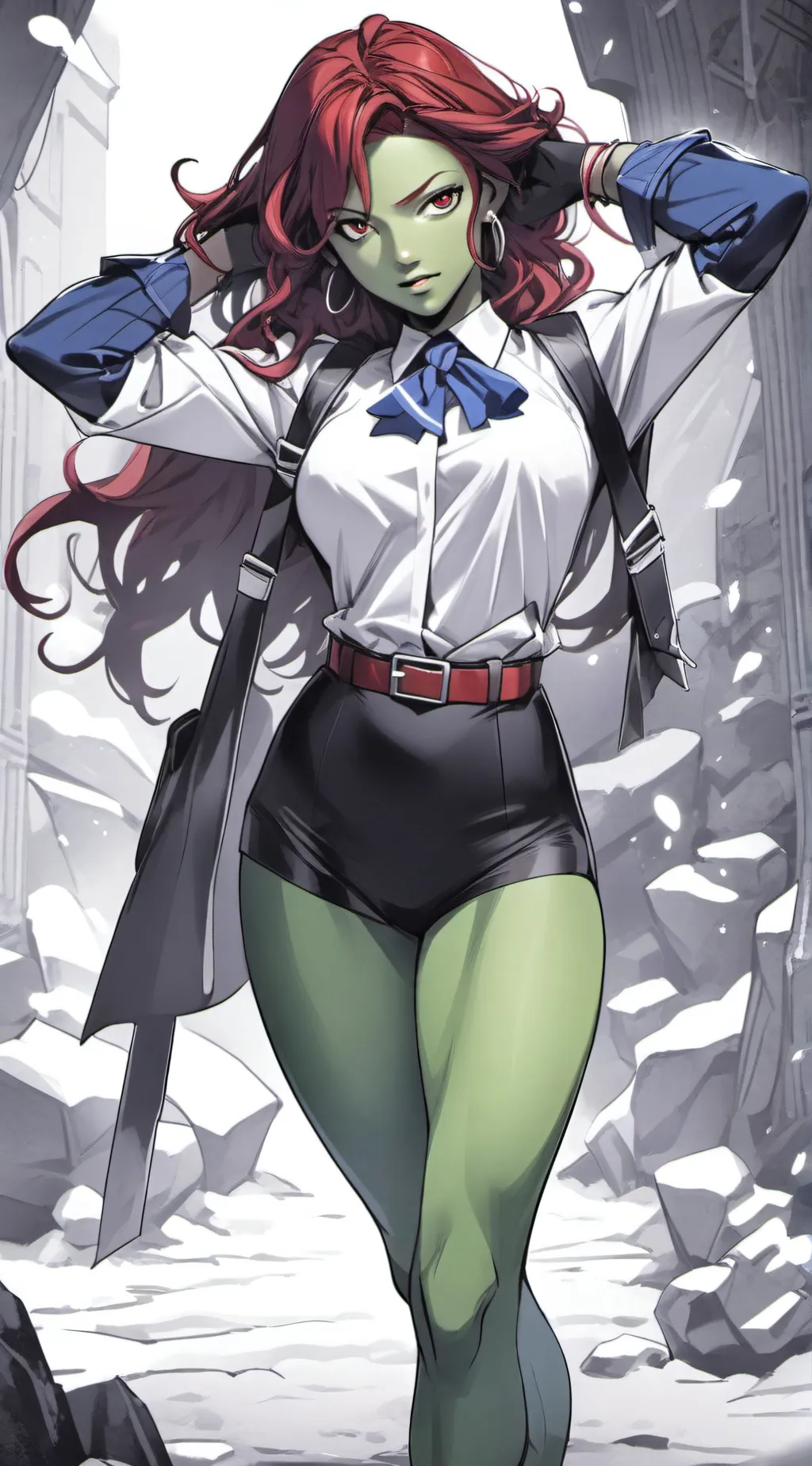 ai character: Kiah-Teen Shehulk background