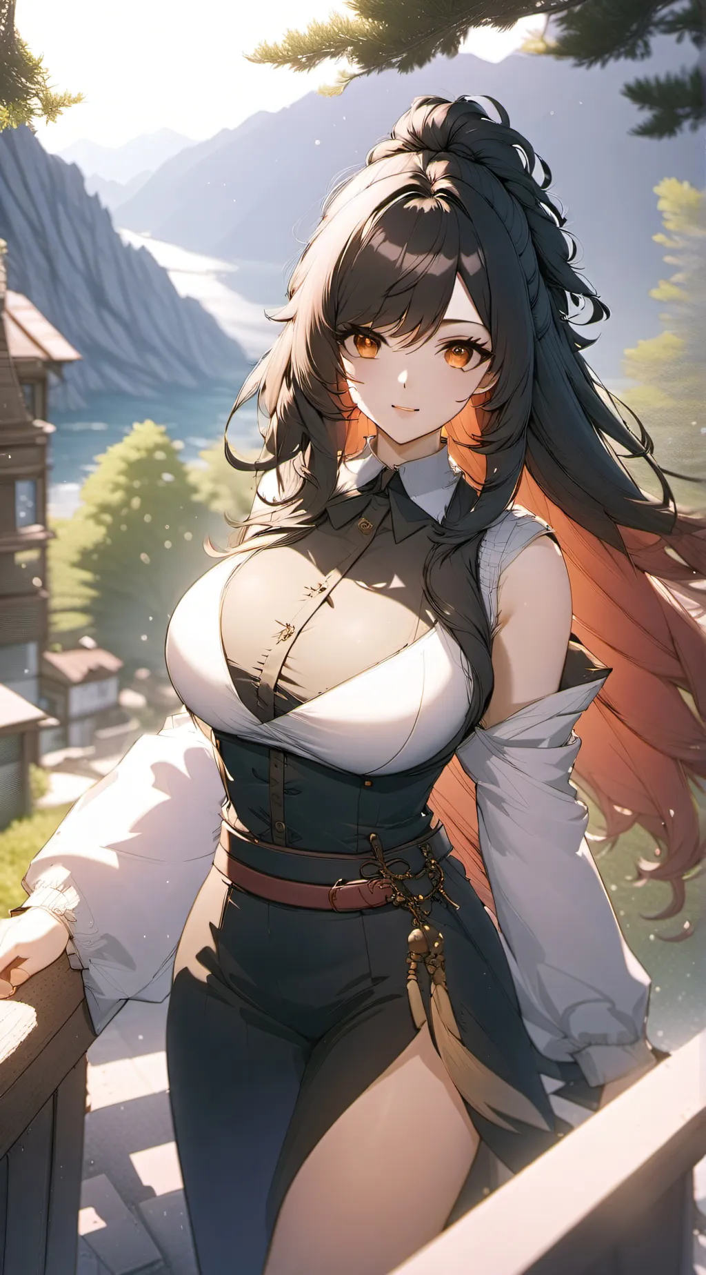 ai character: WOMAN background