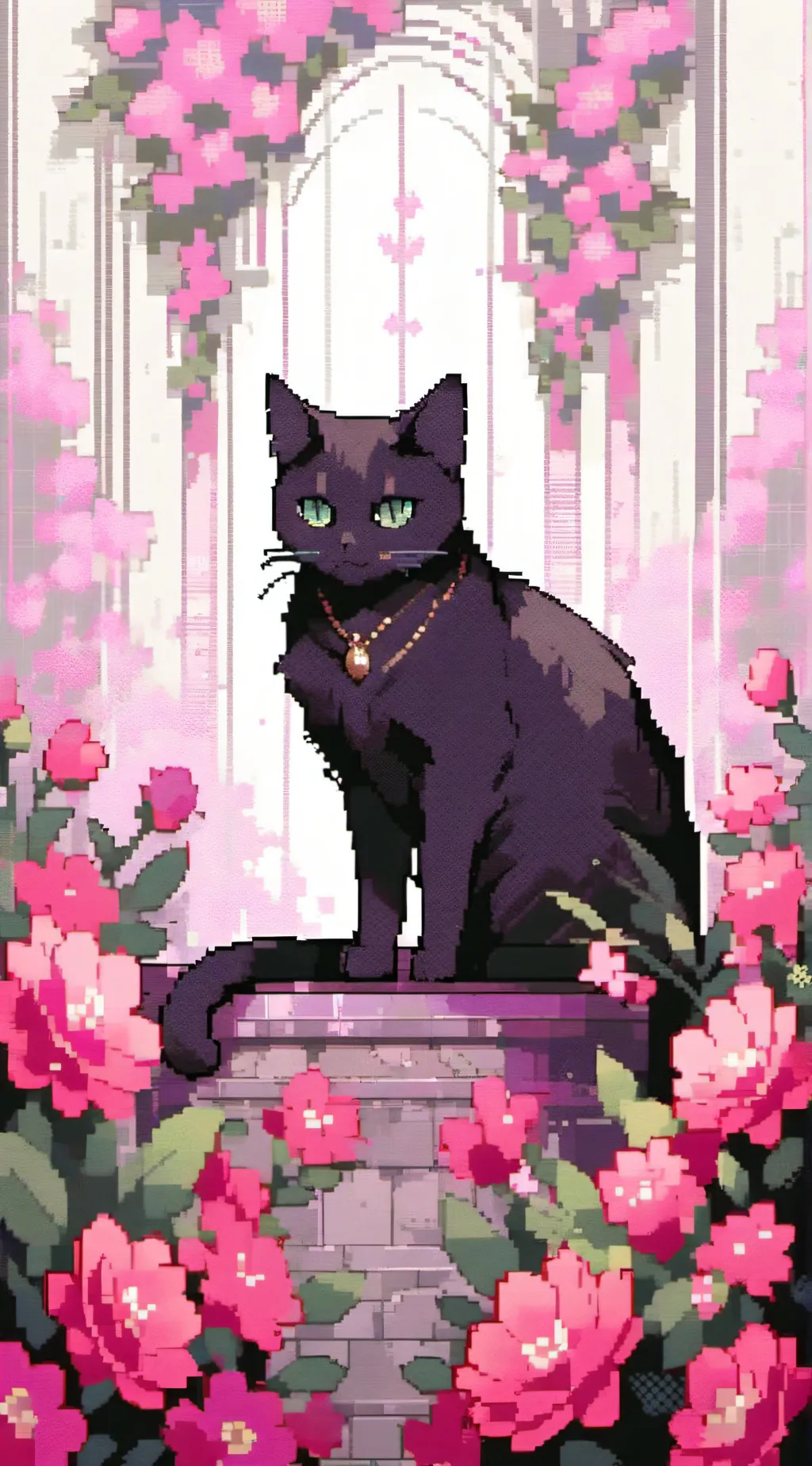 ai character: Circle x Bloomie background