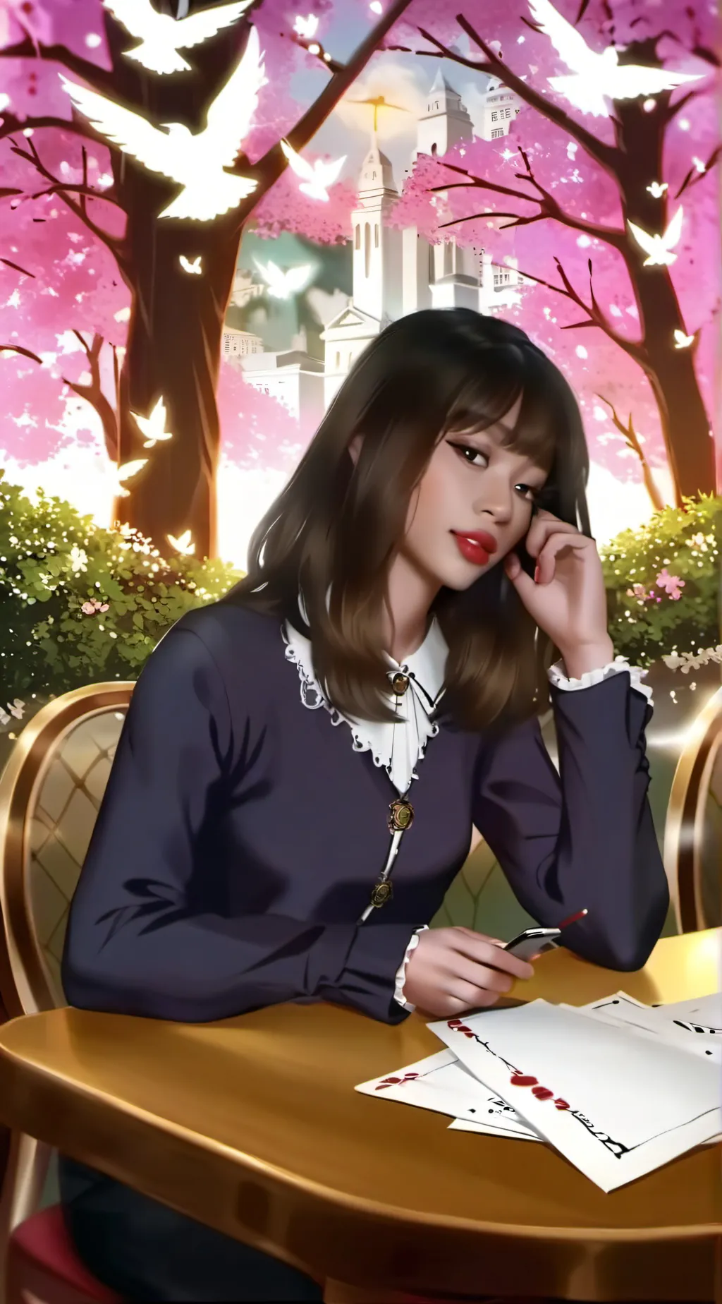 ai character: ice background