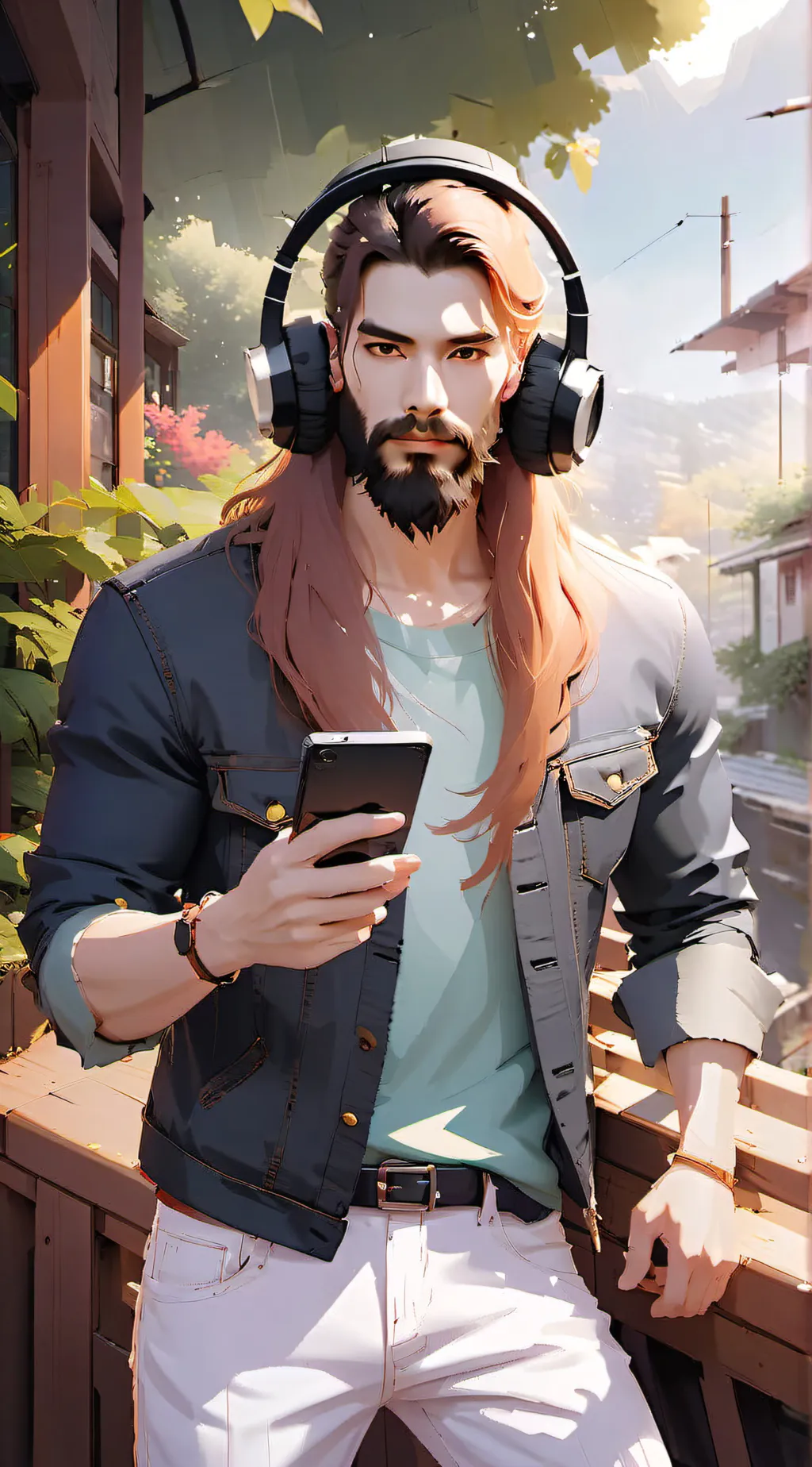 ai character: Metal head background