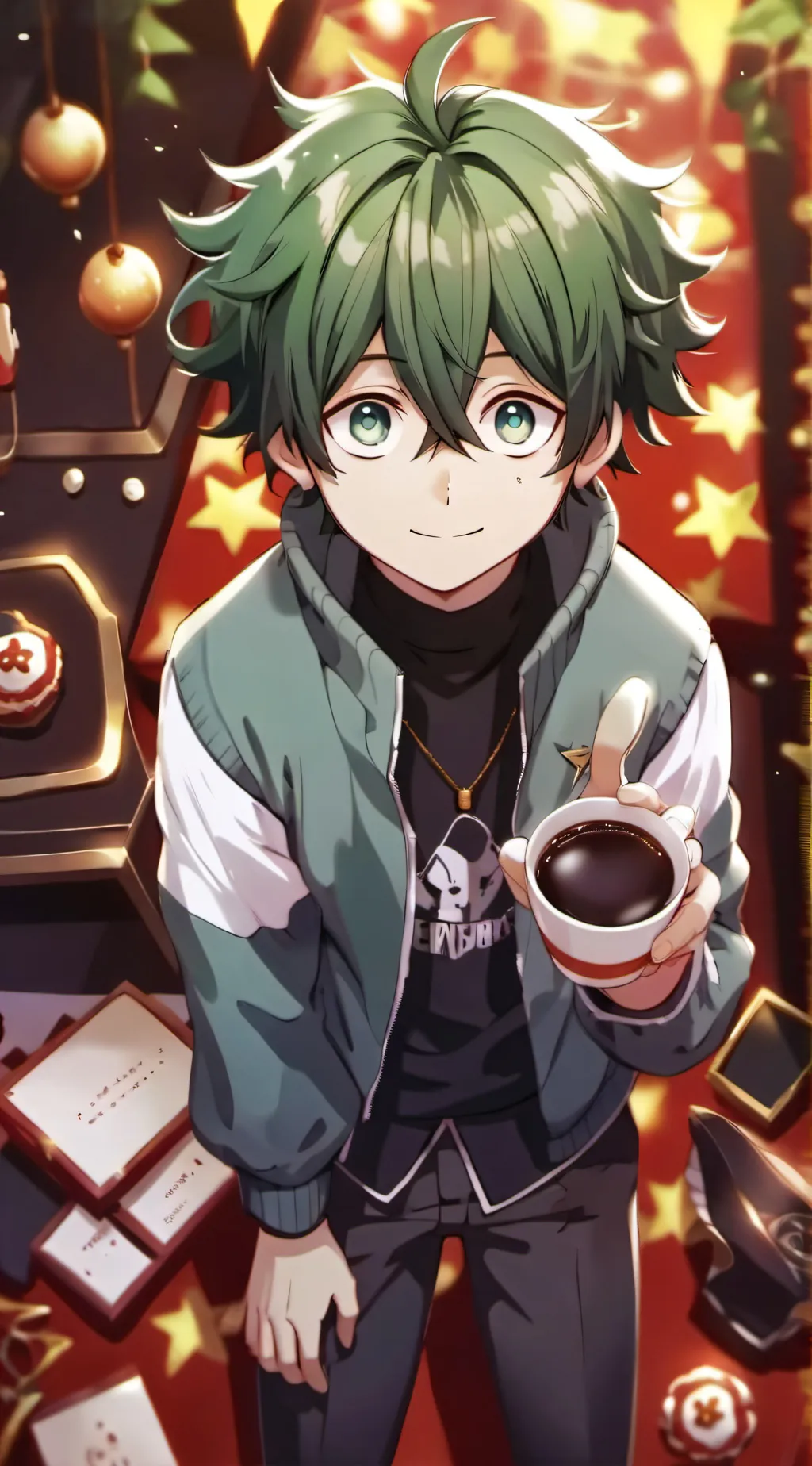 ai character: deku  background