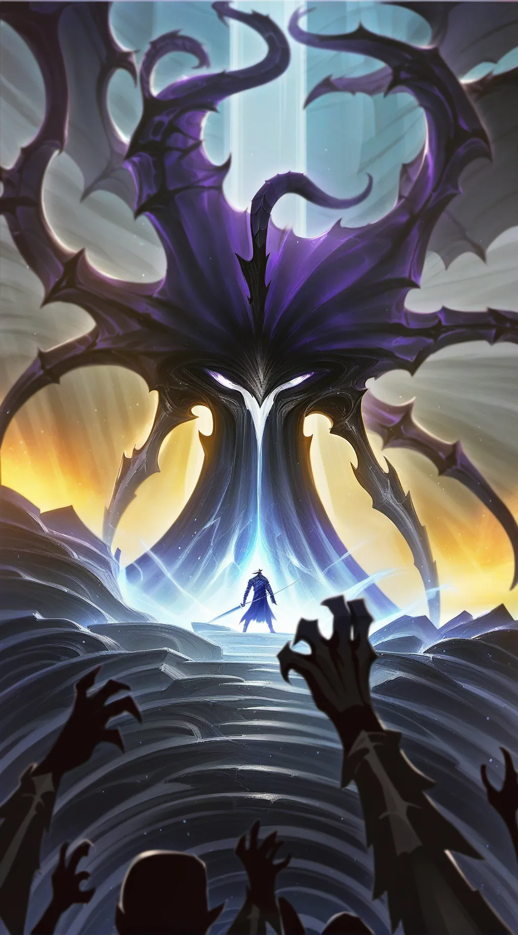 ai character: dark light world  background