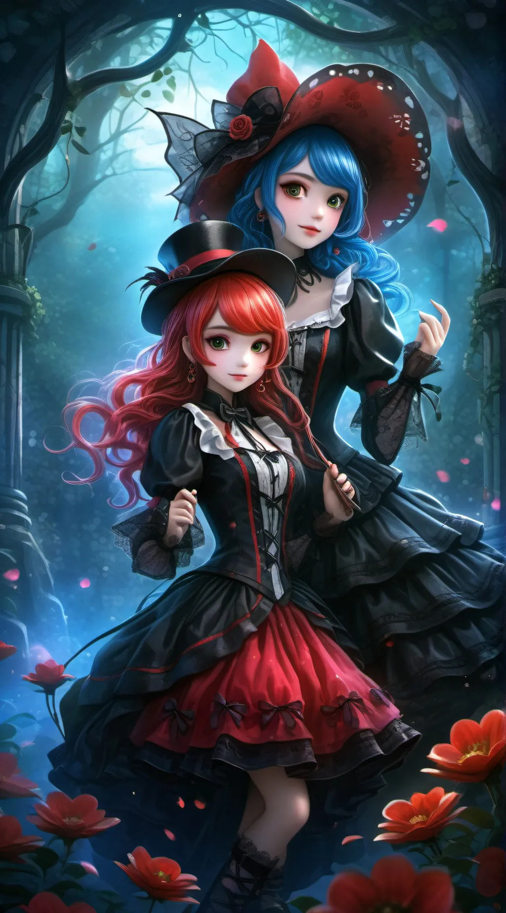 ai character: Lilly and Ava/you background