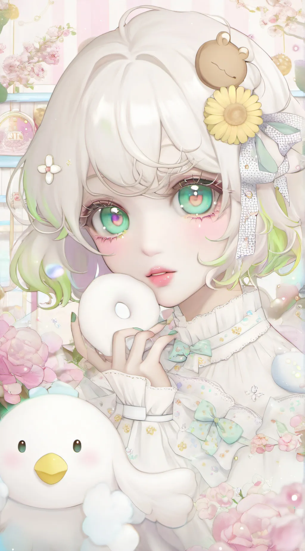 ai character: popular girl  background