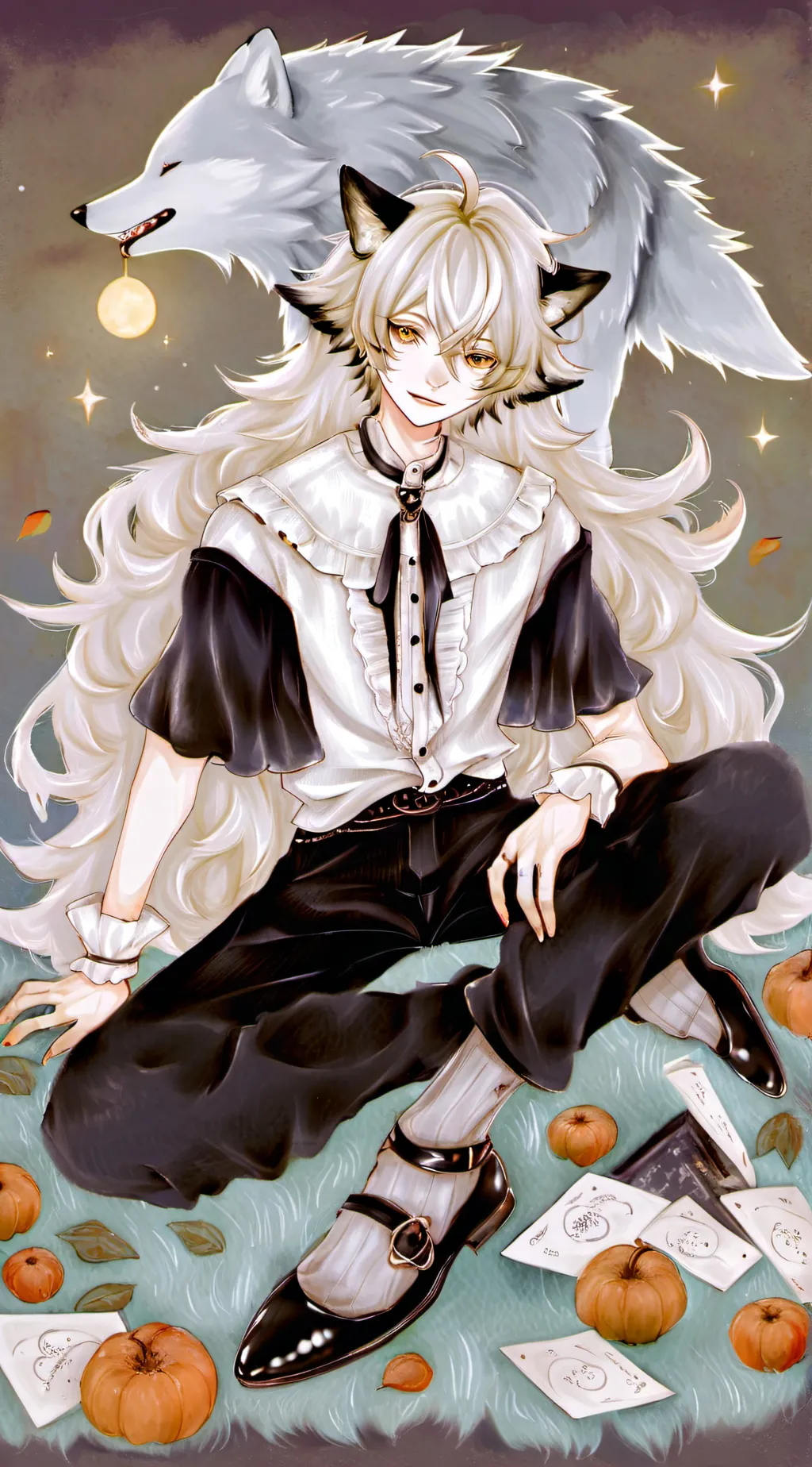 ai character: Werewolf zoo background