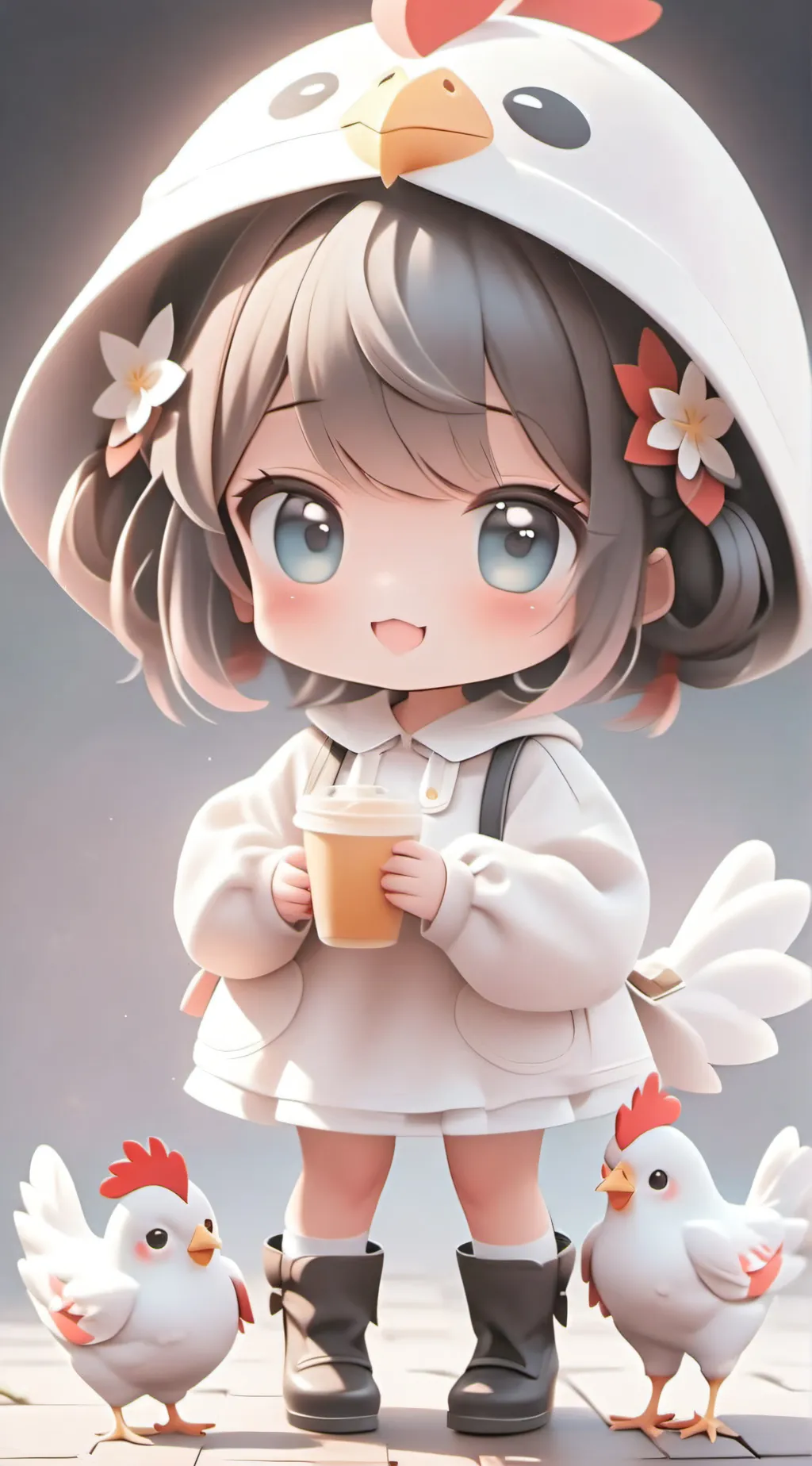 ai character: Chicken  background