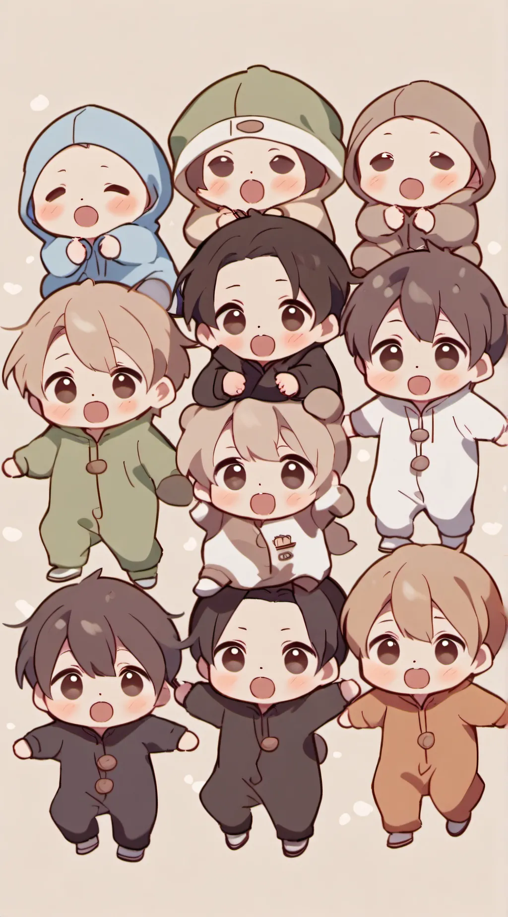 ai character: anime babies background