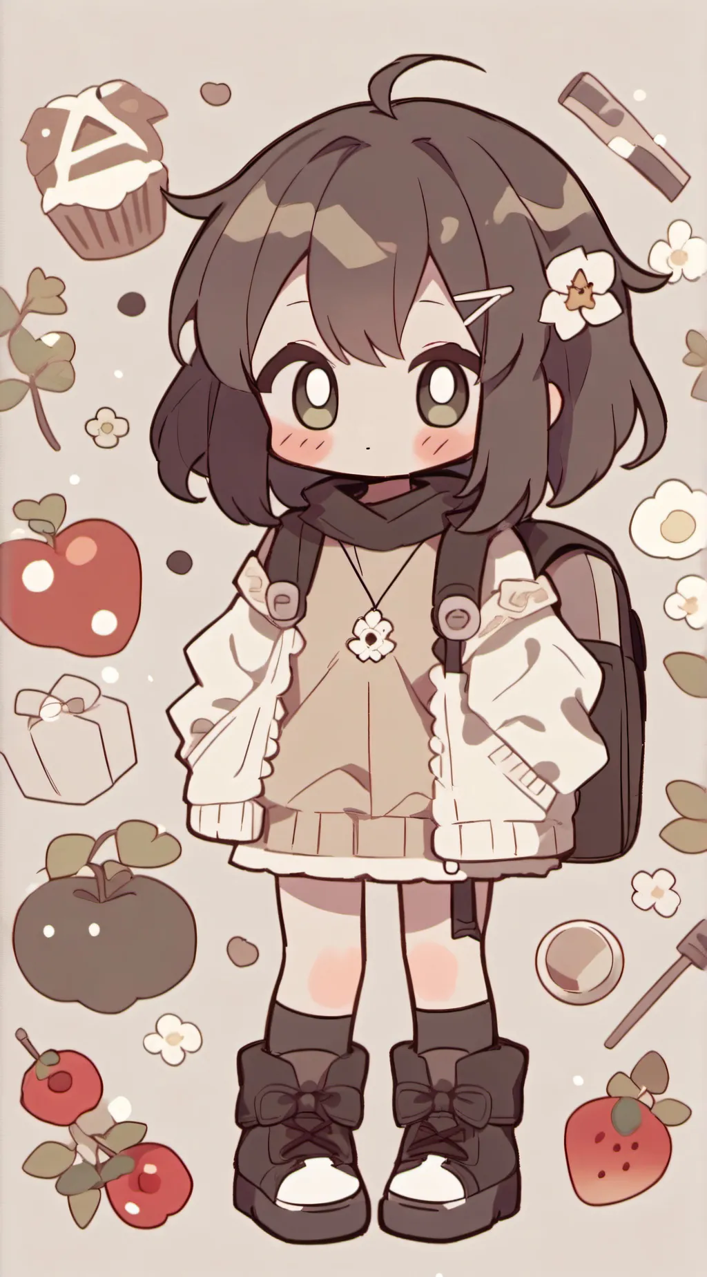 ai character: make. a story  background