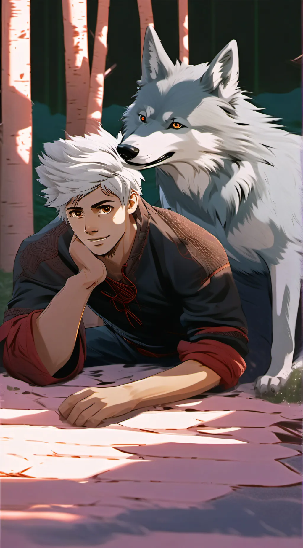 ai character: John edits  background