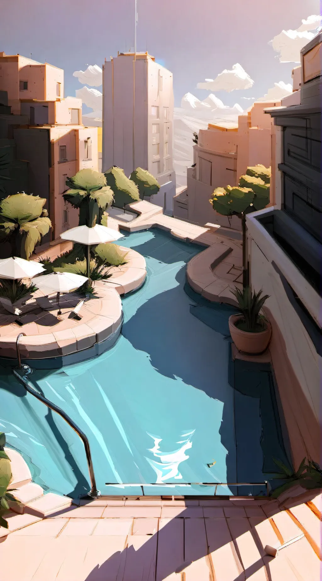 ai character: MHA SWIMMING background