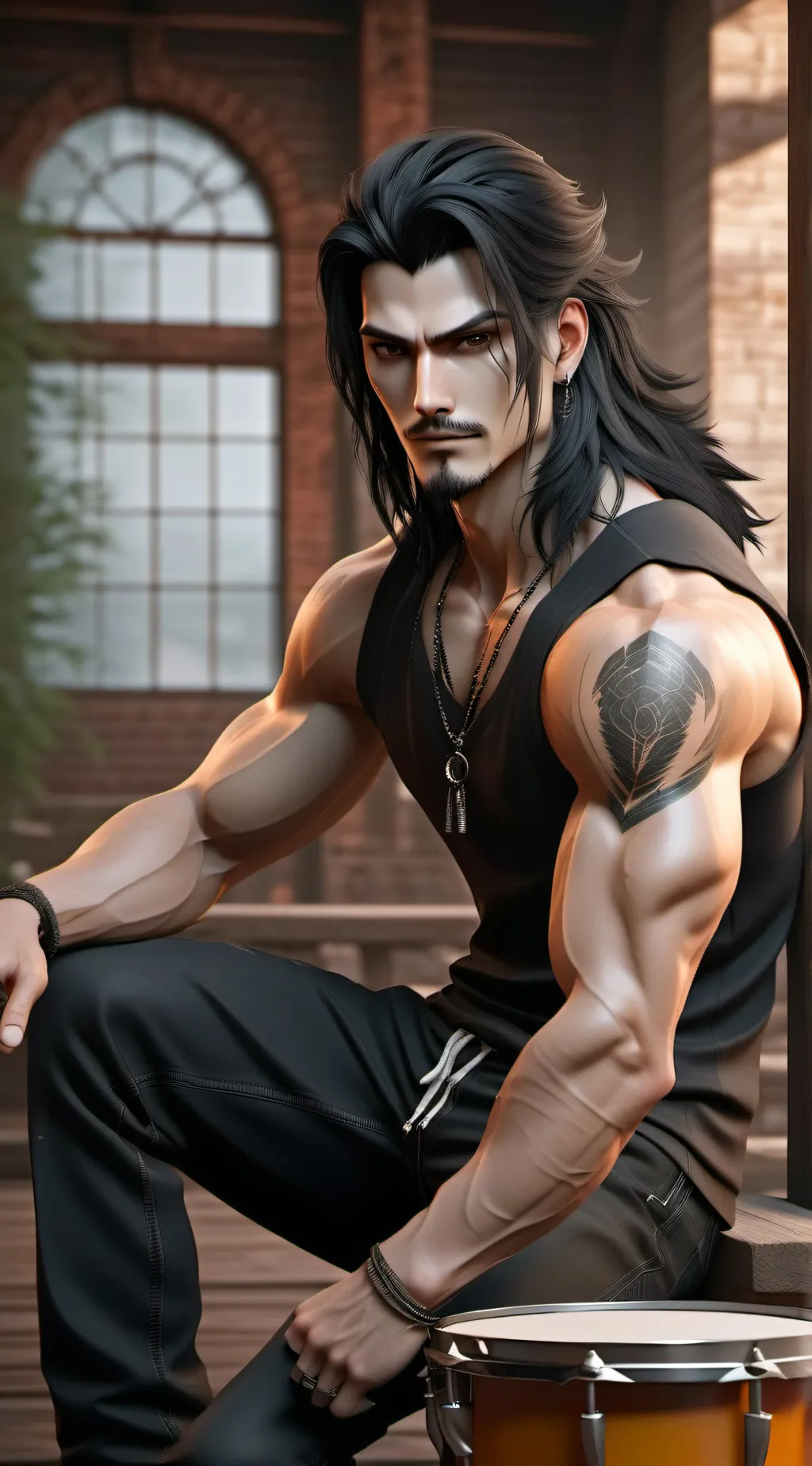 ai character: Hero  background