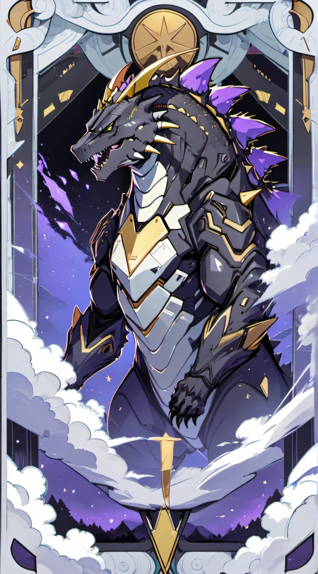 ai character: Kny: Godzilla🌌 background