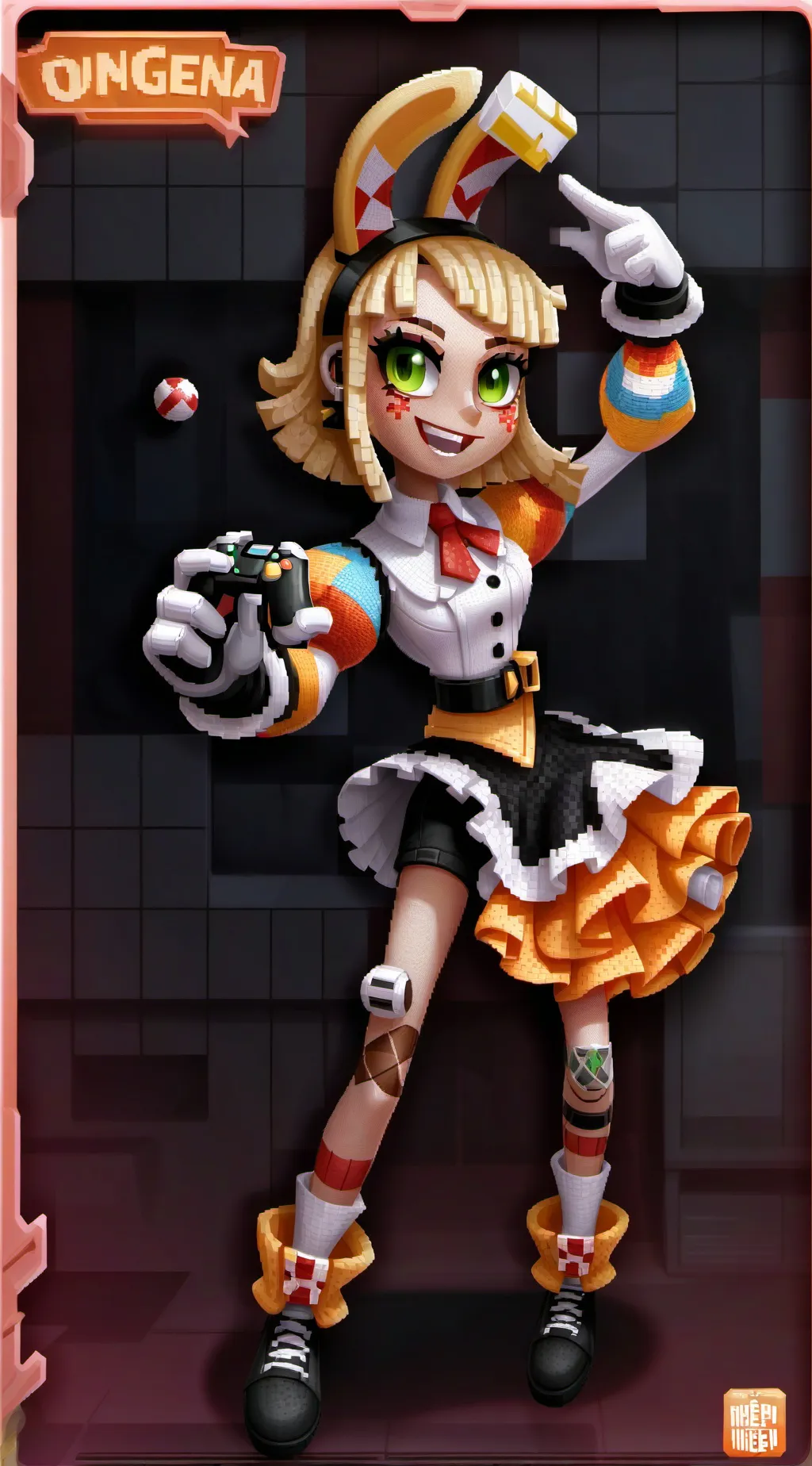 ai character: Toy chica  background