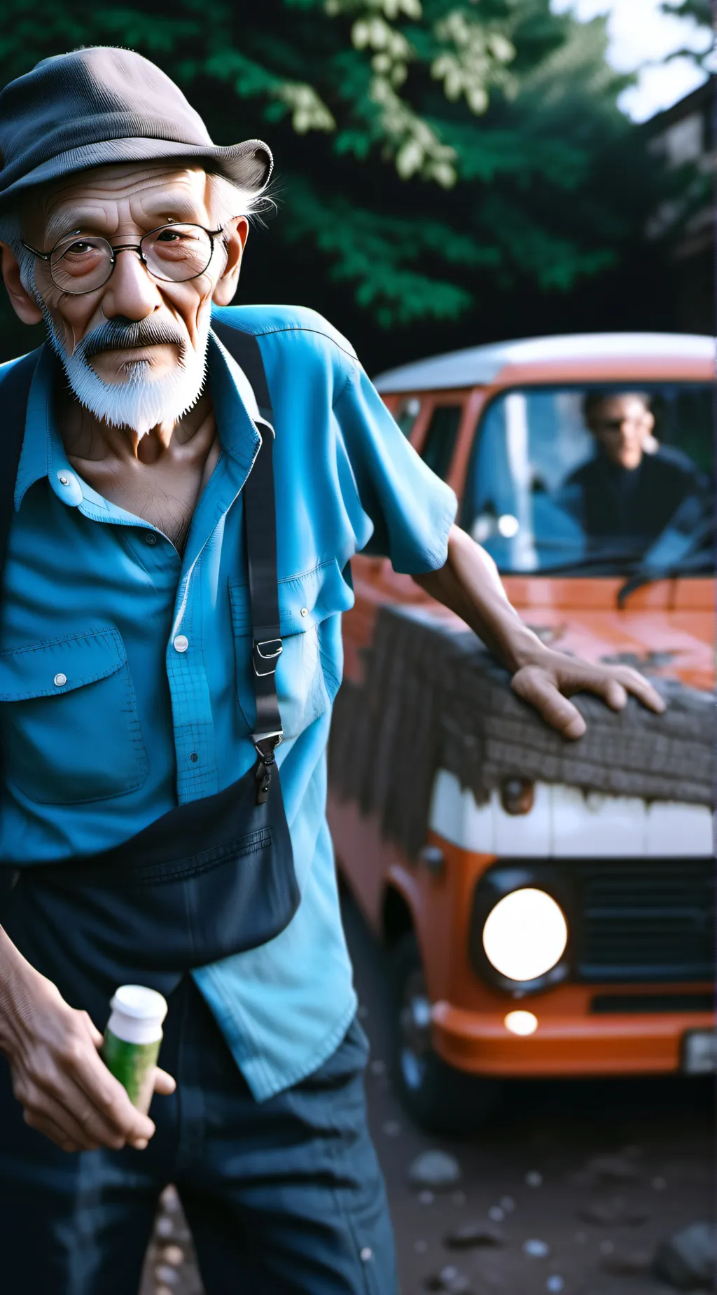 ai character: Wierd man background