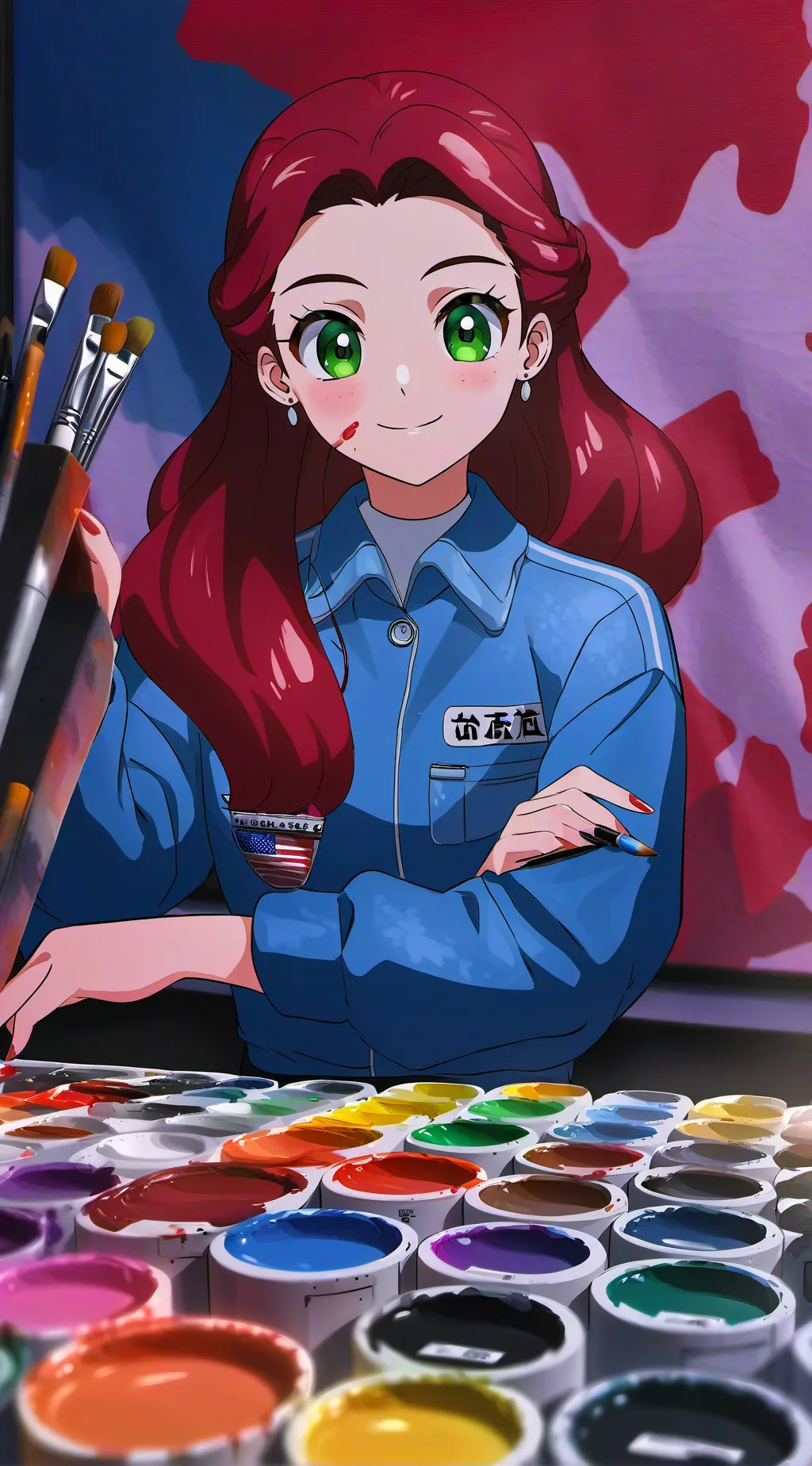 ai character: Ashley  background