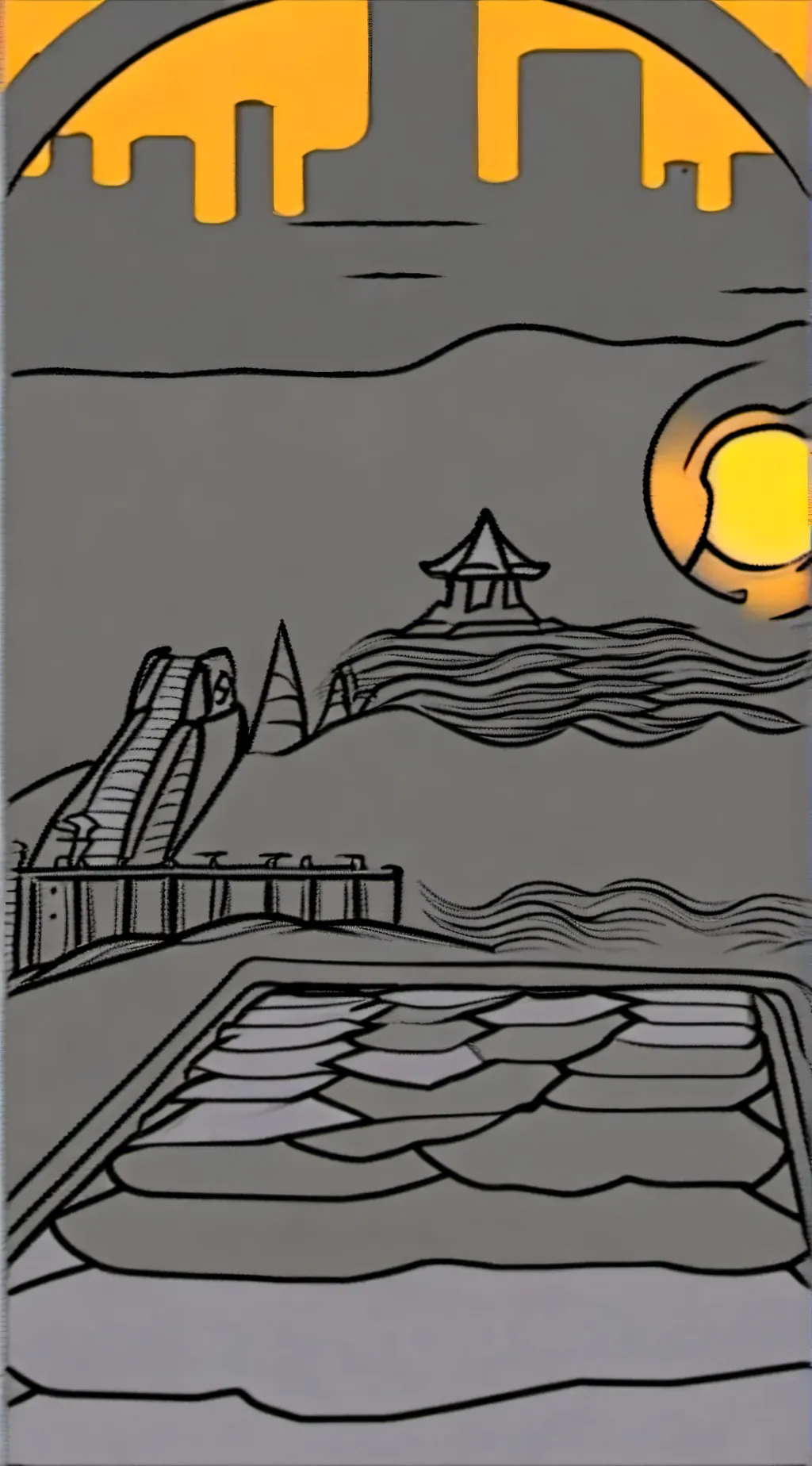 ai character: sun and moon background