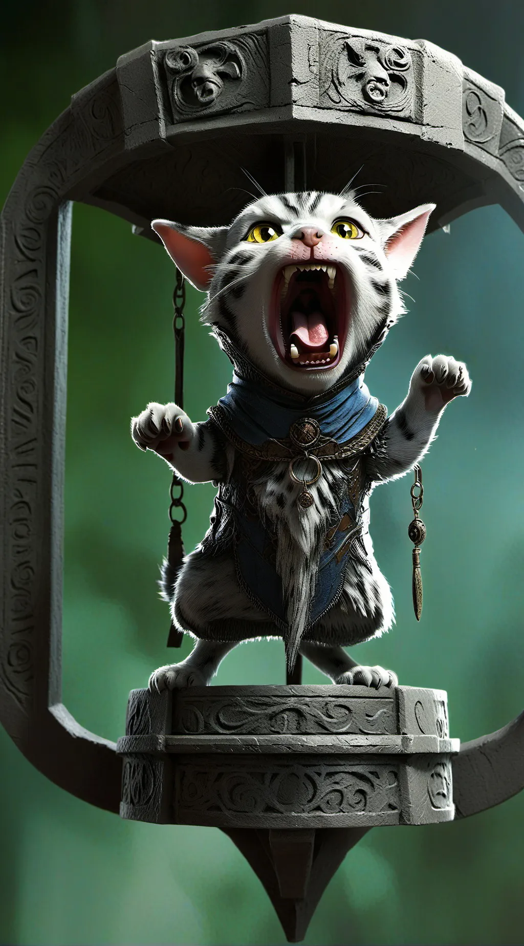 ai character: kitten  background