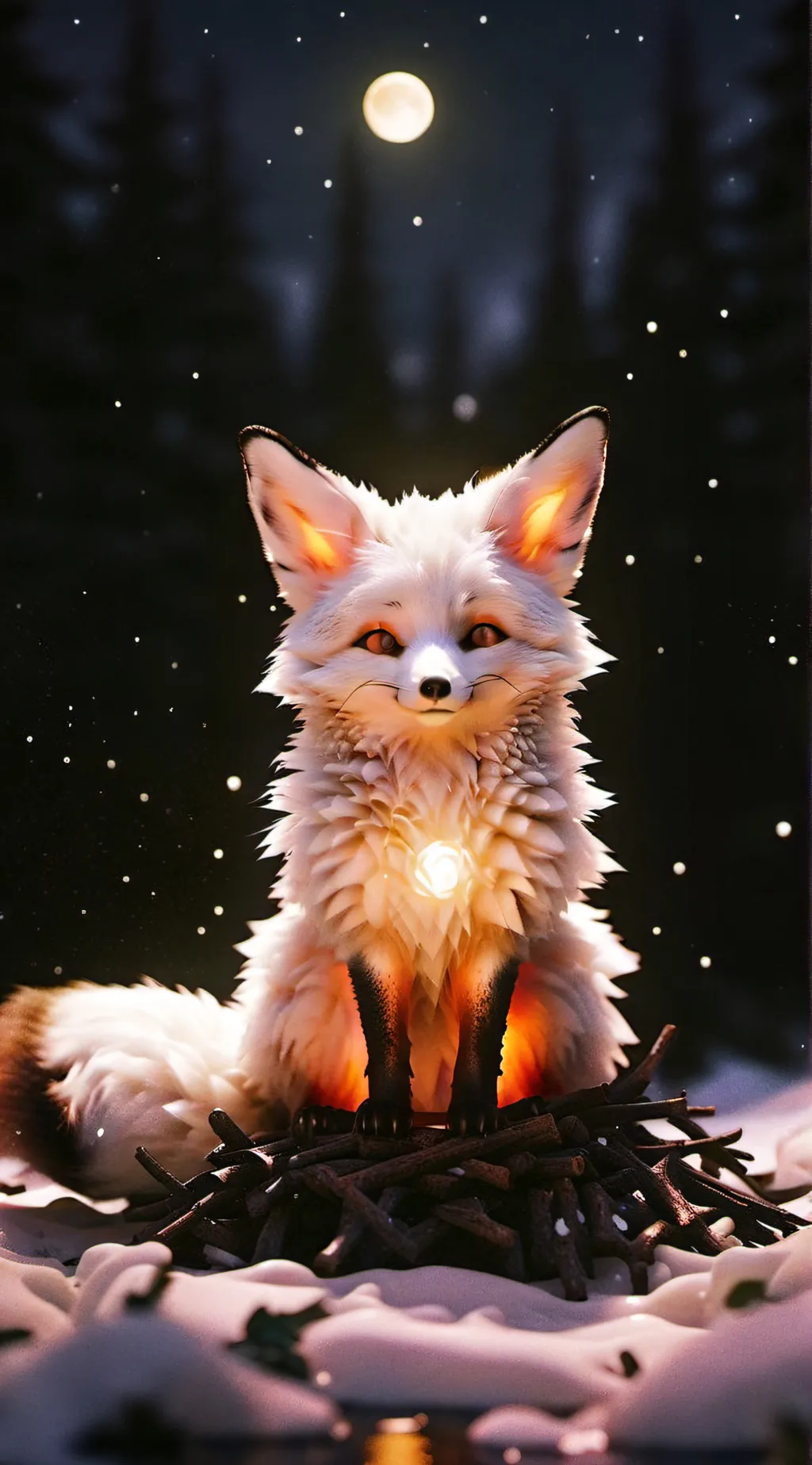 ai character: Luna! my fox!! background