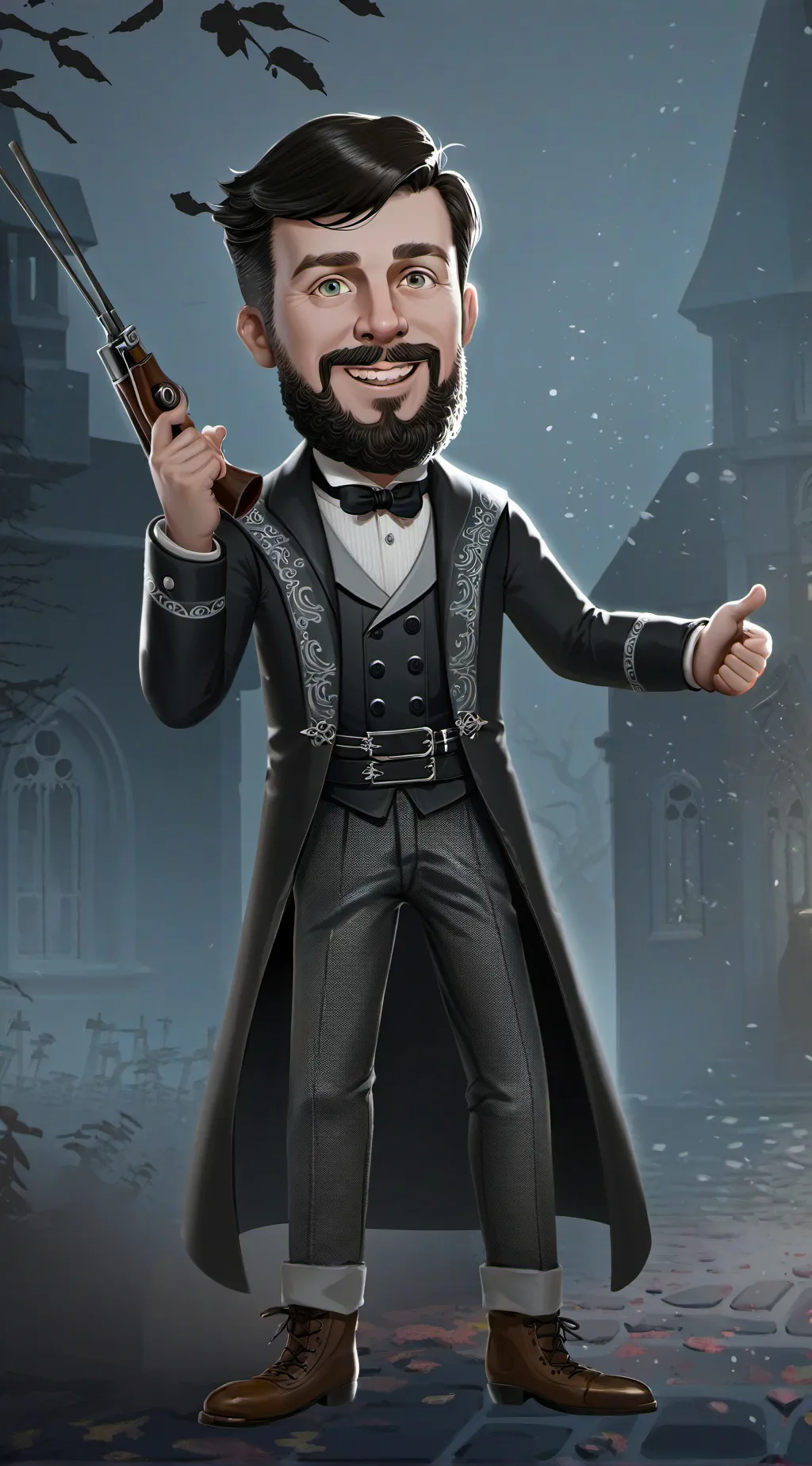 ai character: СУКА  background