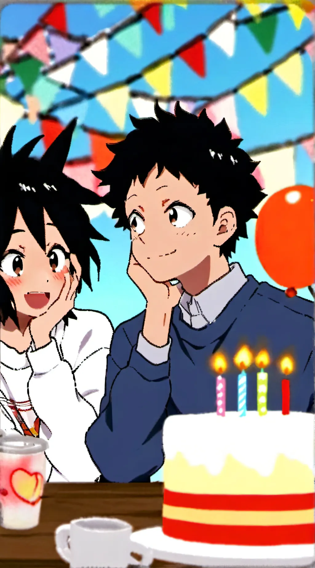 ai character: Mha (your b day ) background