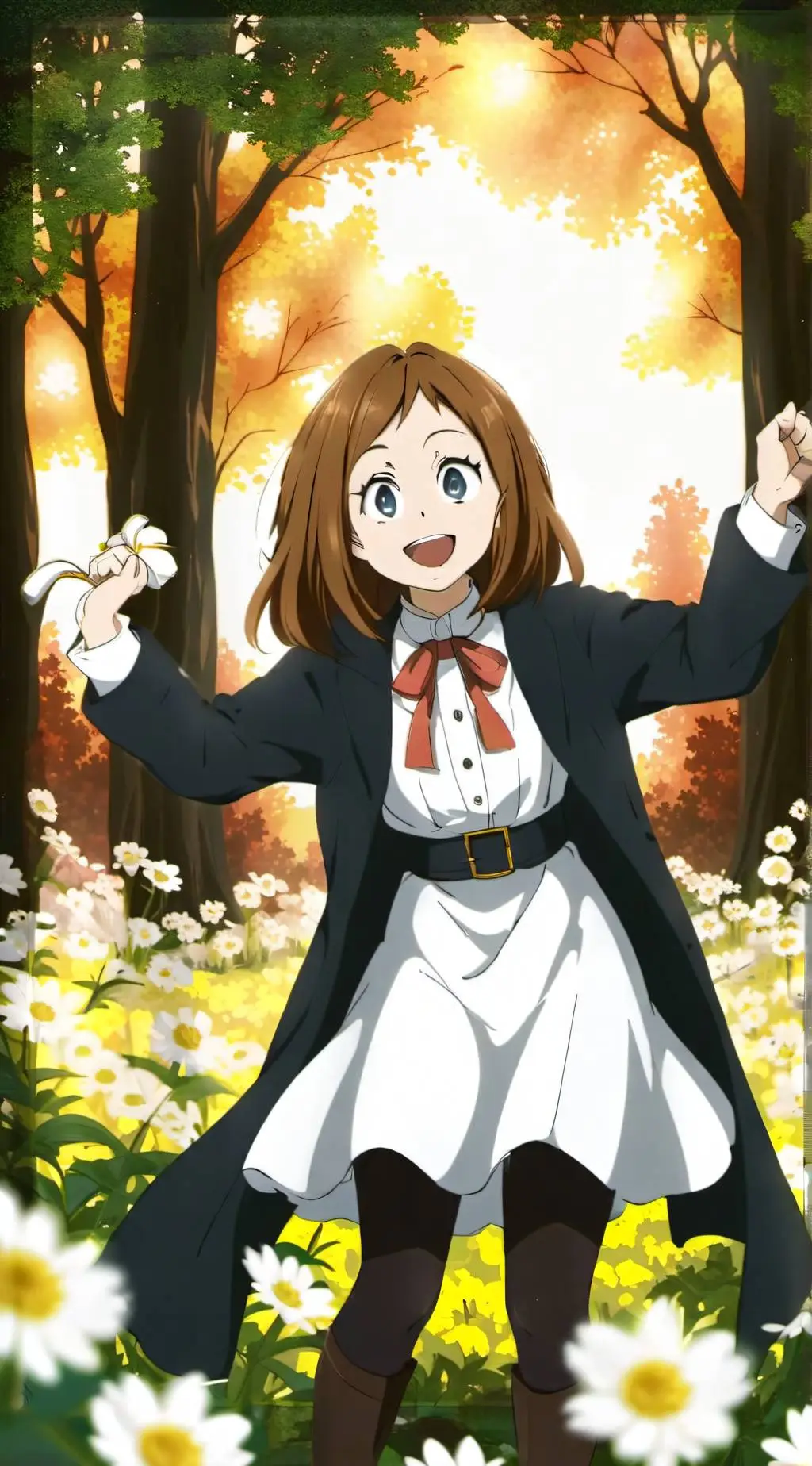 ai character: ochako uraraka  background
