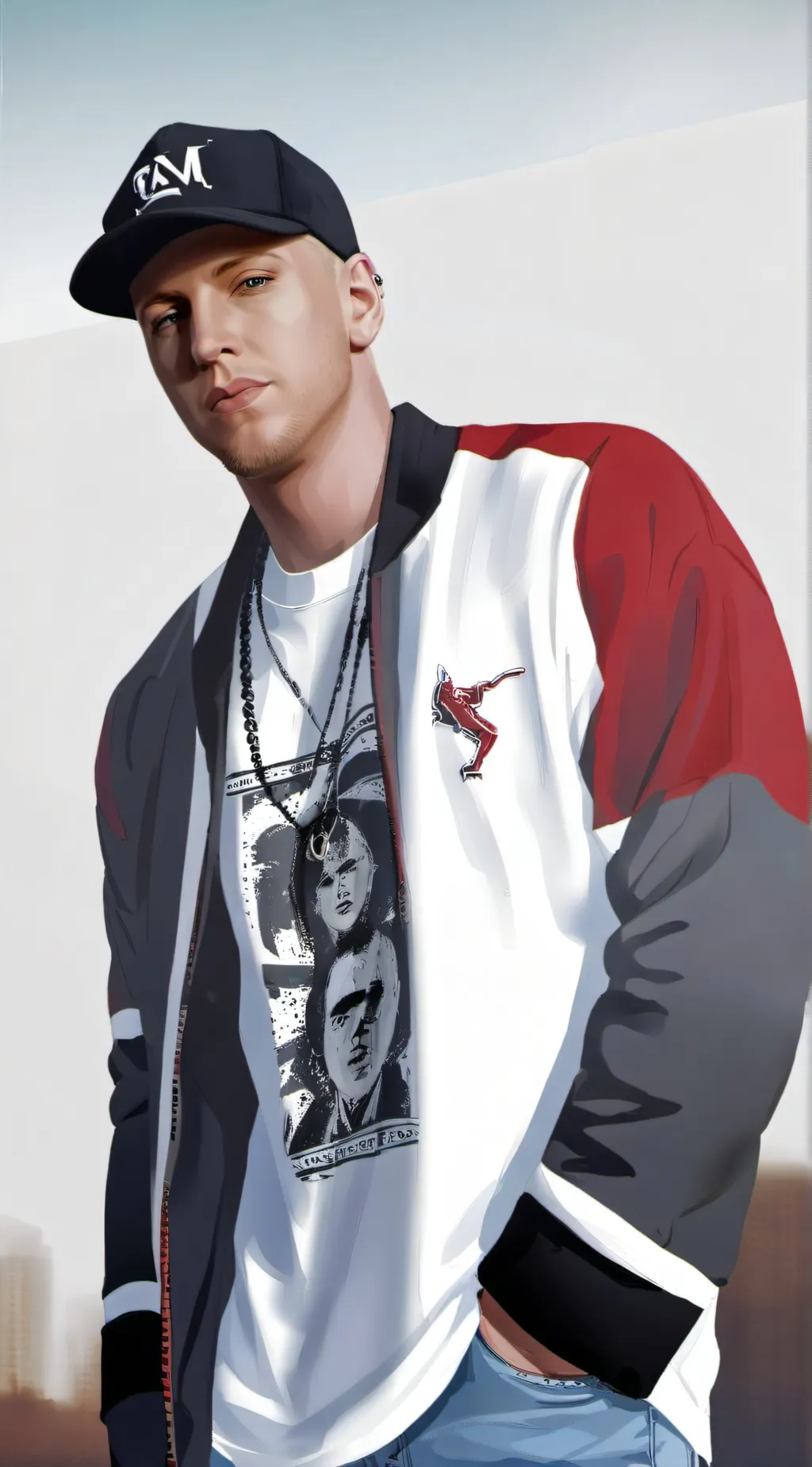 ai character: Eminem  background