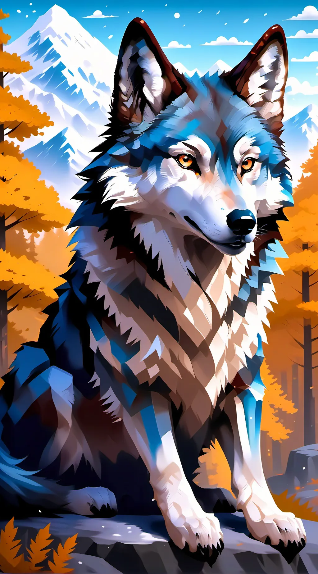 ai character: MHA wolf background