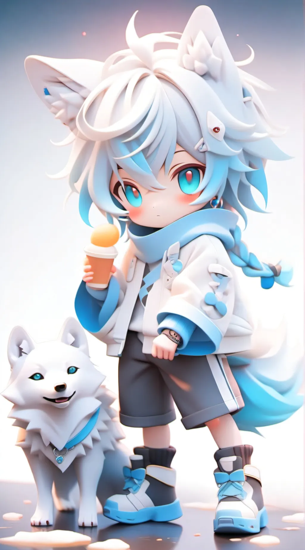 ai character: Bella the wolf🗑️ background