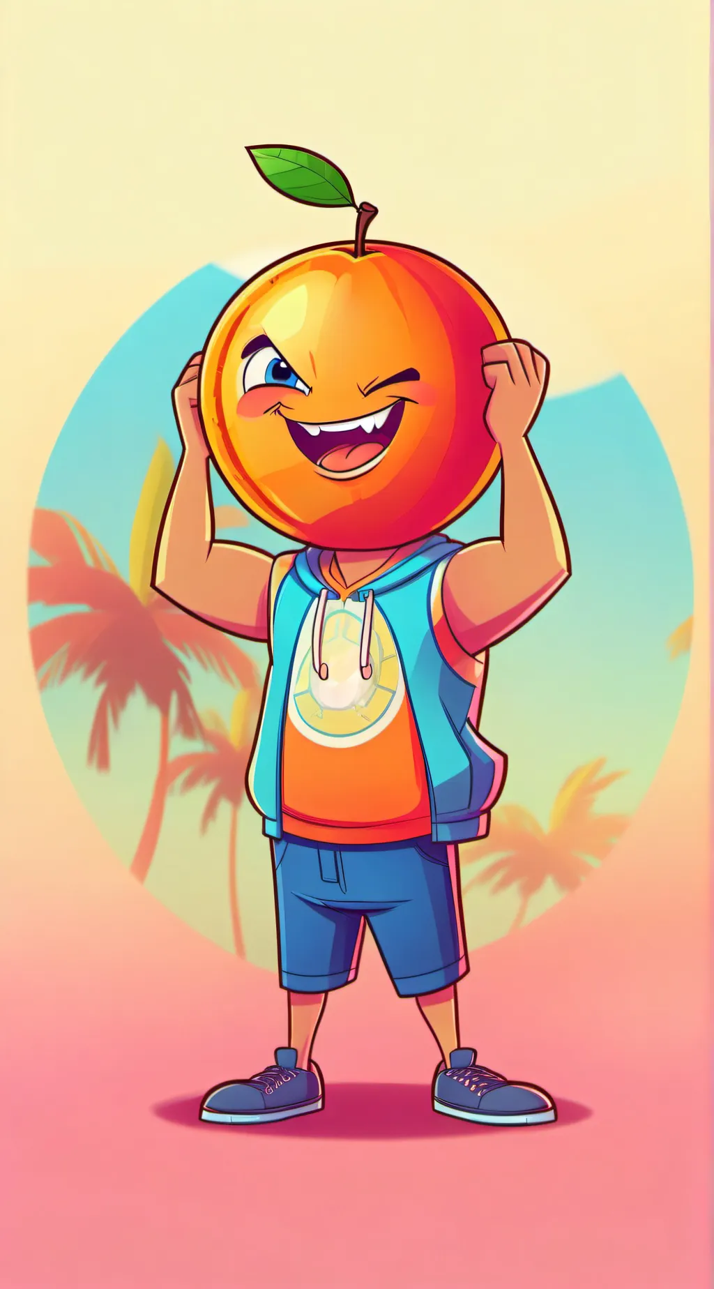ai character: Grapefruit background