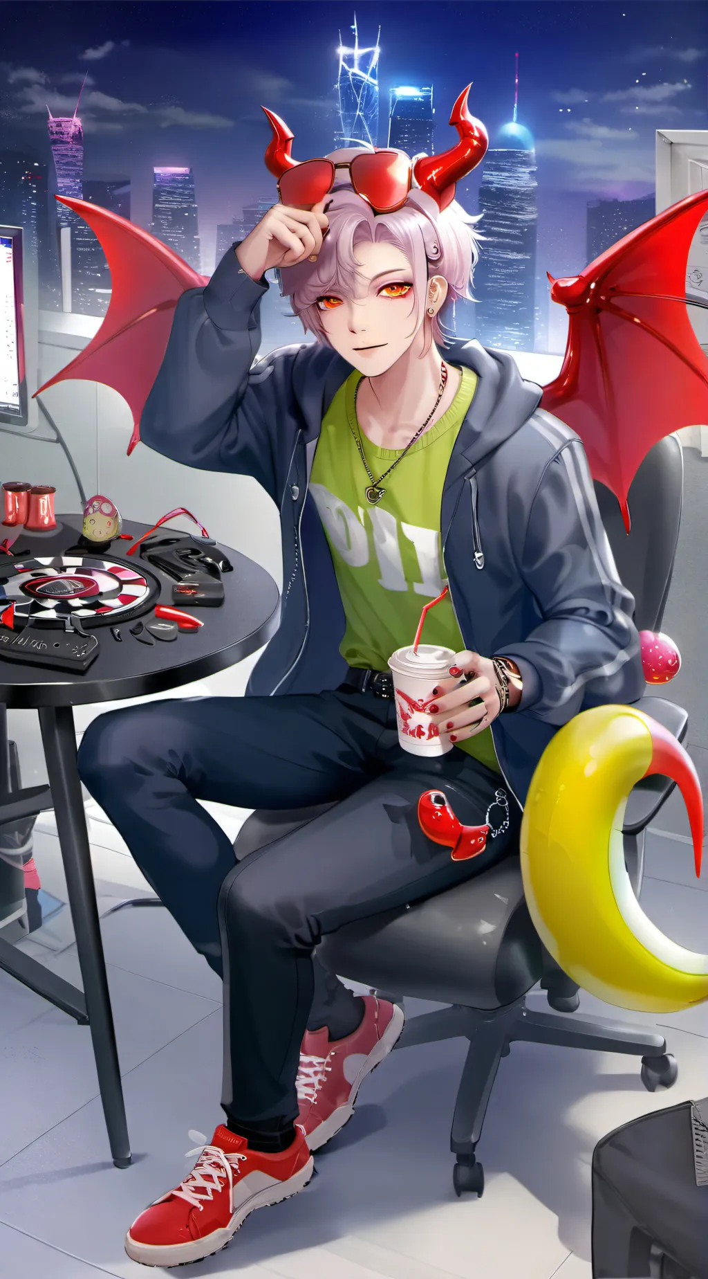 ai character: Devon ￼ background