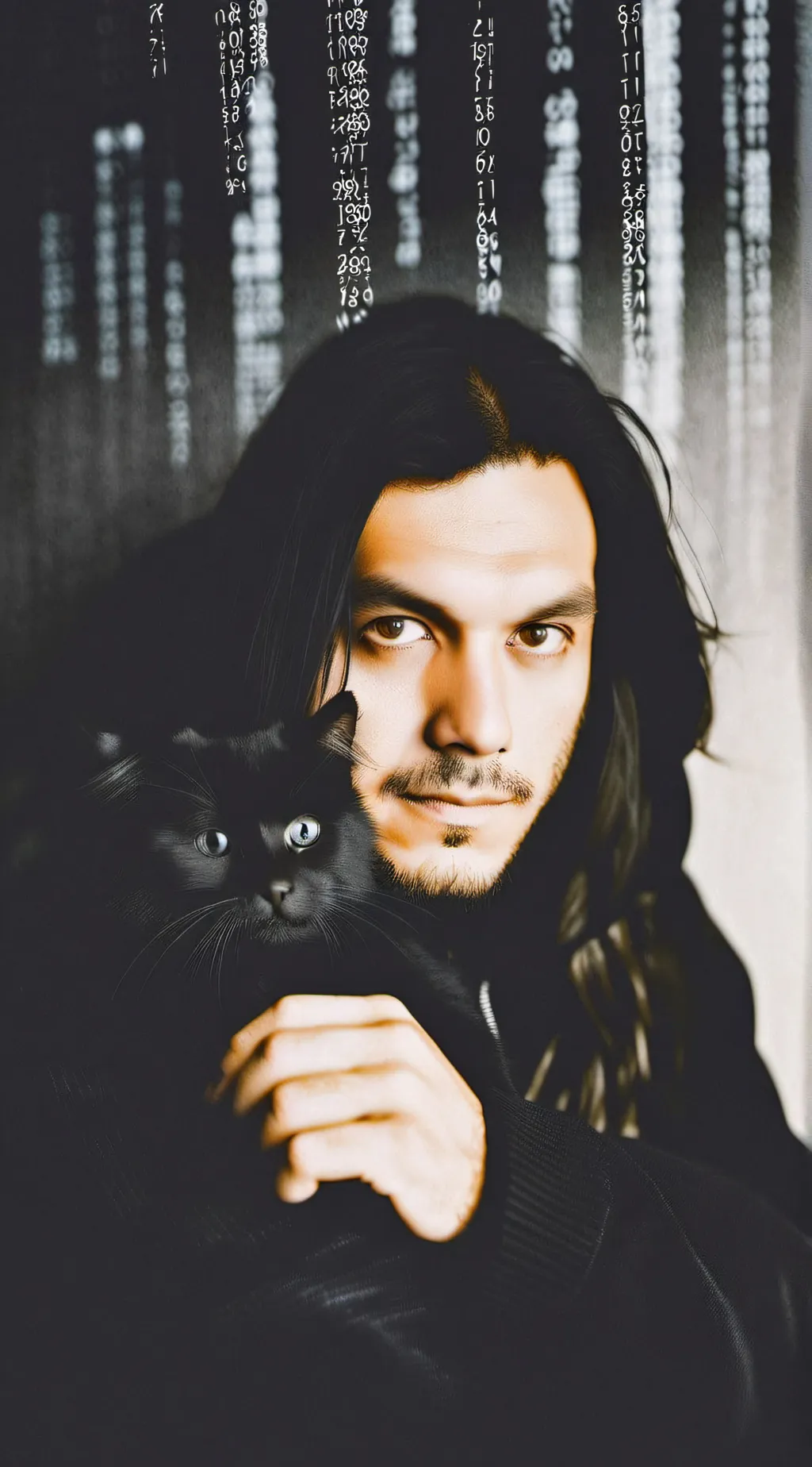 ai character: BINARY CAT background