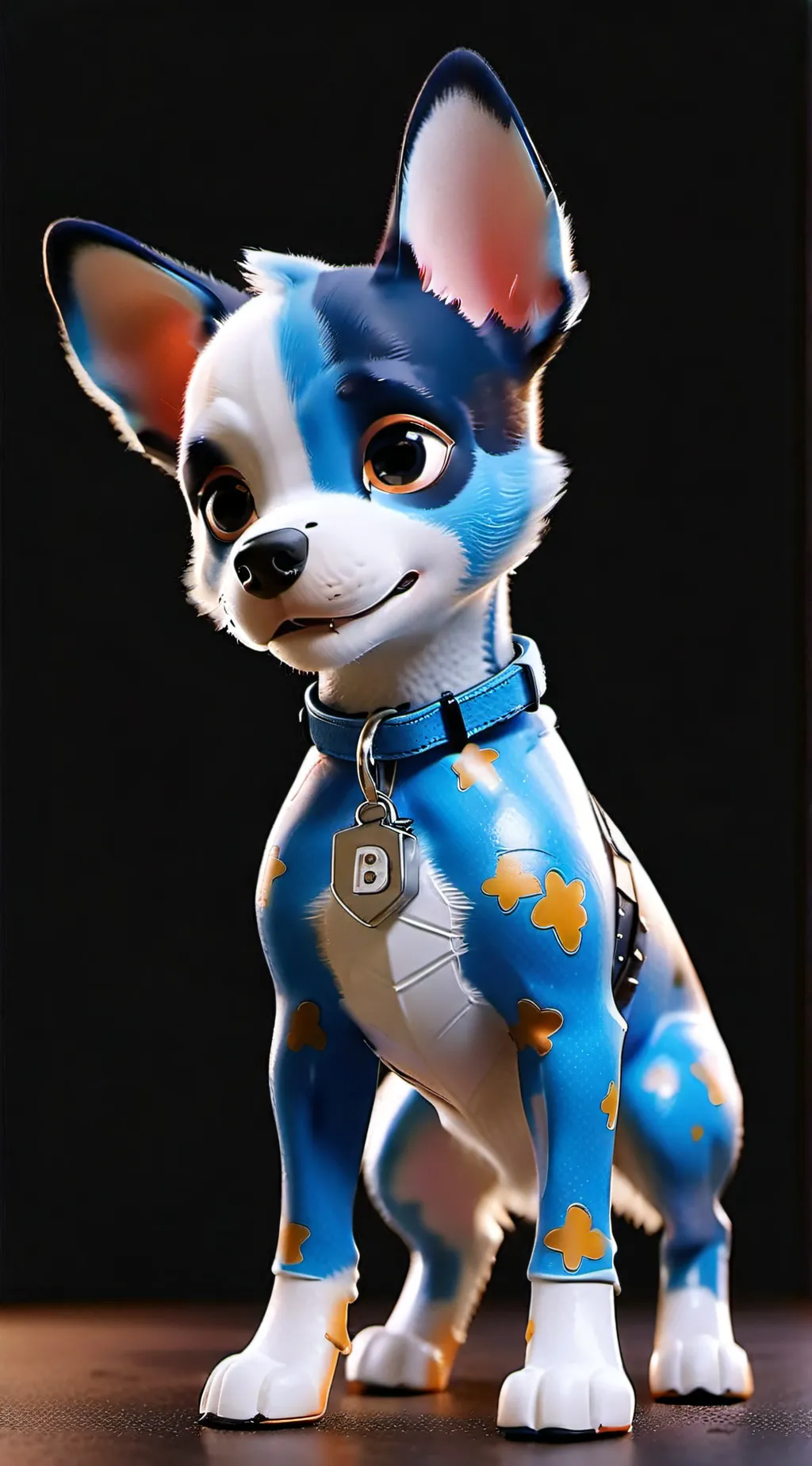 ai character: bluey background