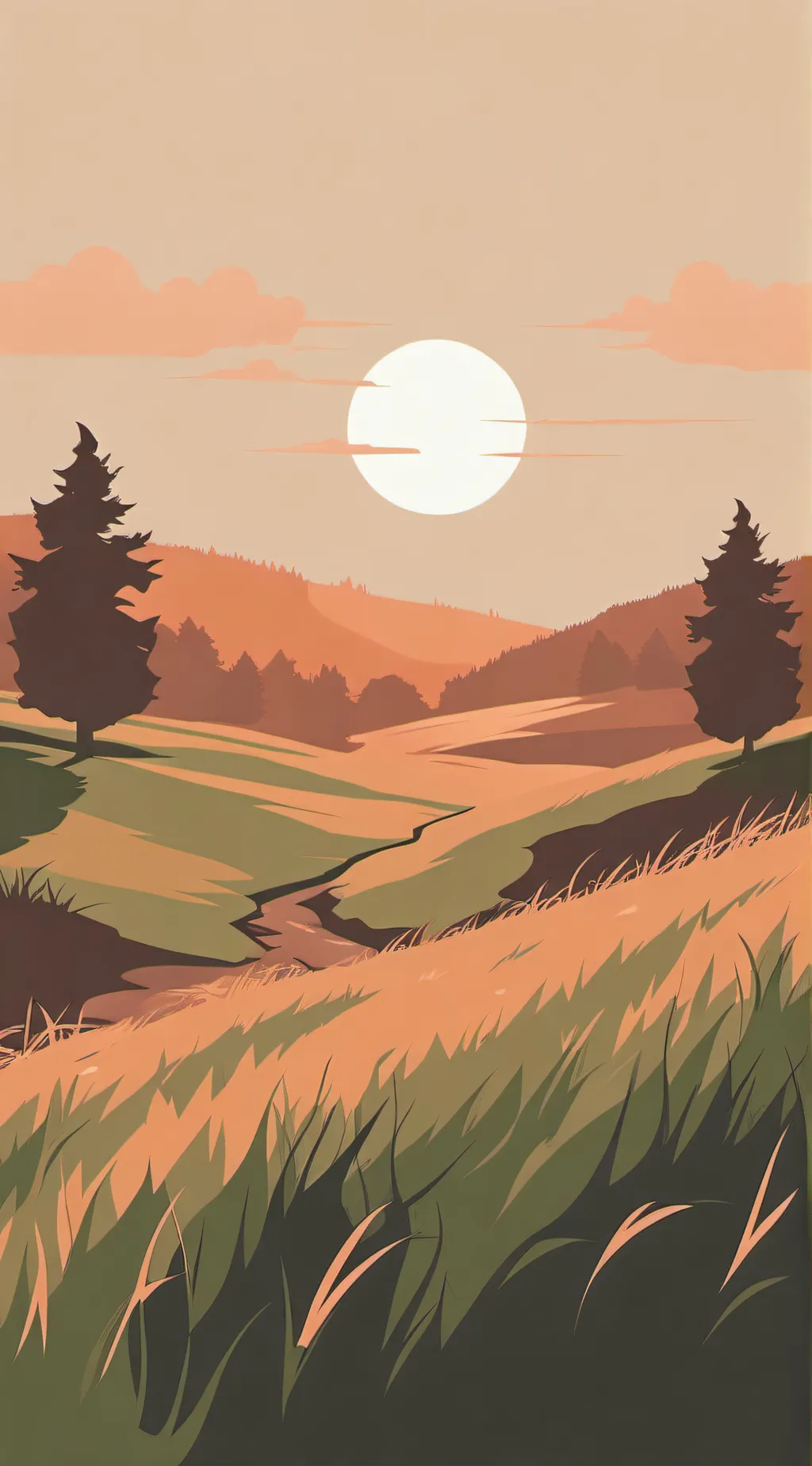 ai character: grass background