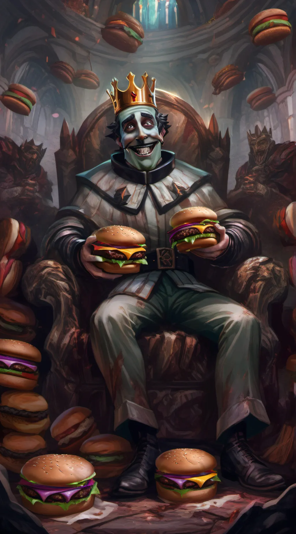 ai character: King Burg background