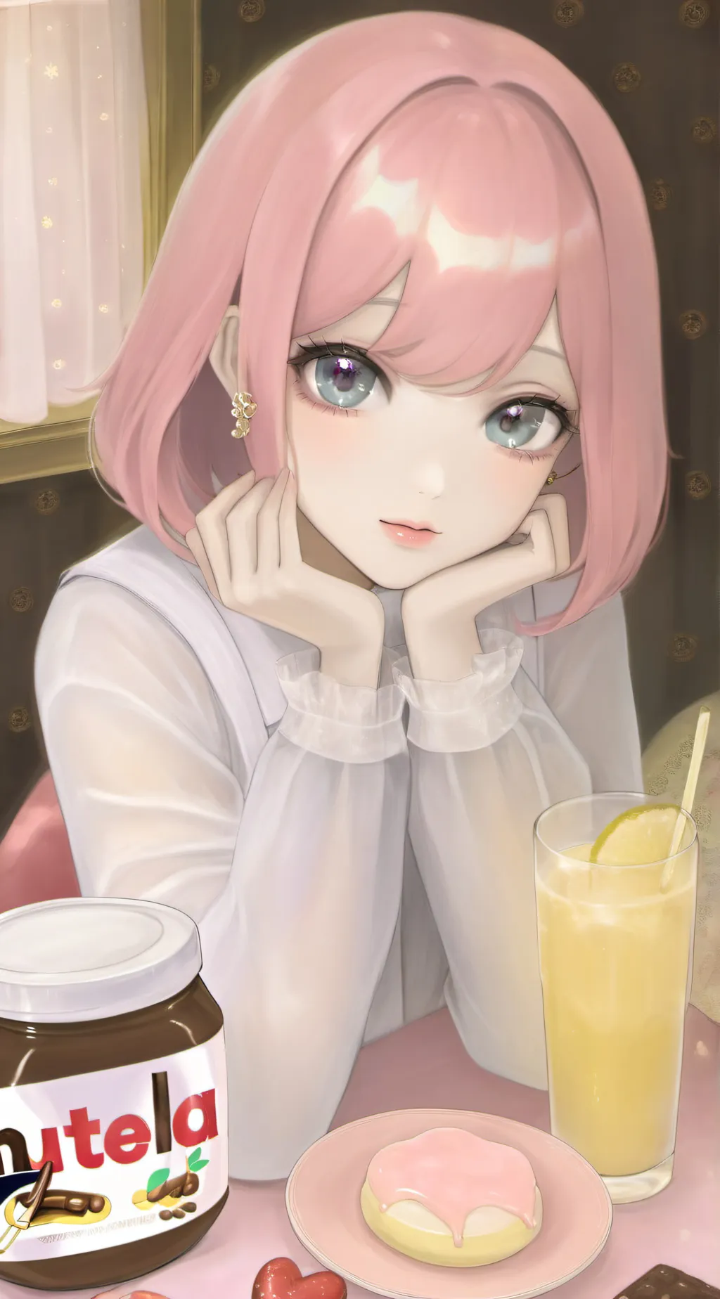 ai character: NUTELLA FAMILY  background